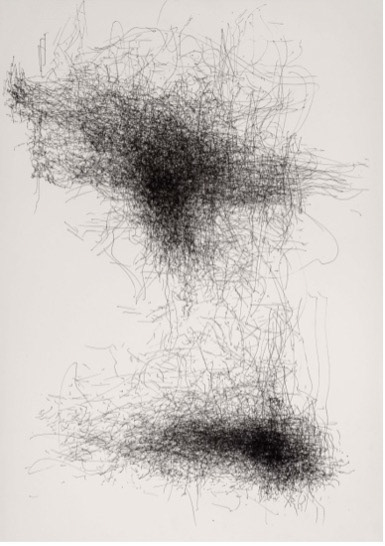 Sonya Rademeyer / "stringing both past and future" / 70cm(h) x 50 cm(w) / pen drawing on Artistico Fabriano 300gms / 2020 – 2023