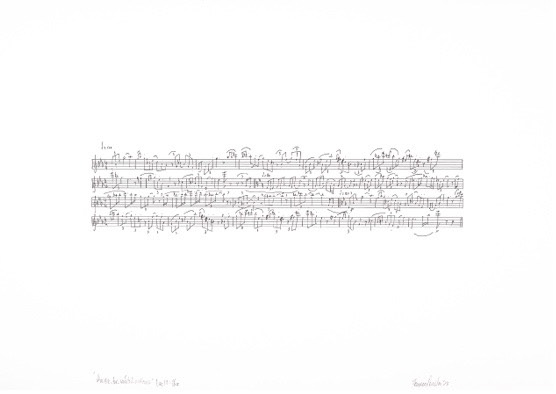 Franco Prinsloo / “#Music_for_isolated_musicians” Day19: Oboe / 42cm(h) x 59.3cm(w) / archival ink drawing on Fabriano 250gms / 2023