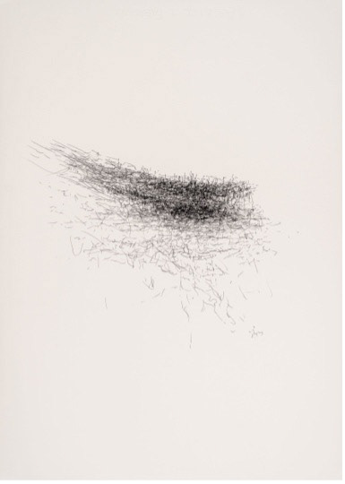 Sonya Rademeyer / "cradling the clarinet" / 70cm(h) x 50 cm(w) / pen drawing on Artistico Fabriano 300gms / 2020 – 2023