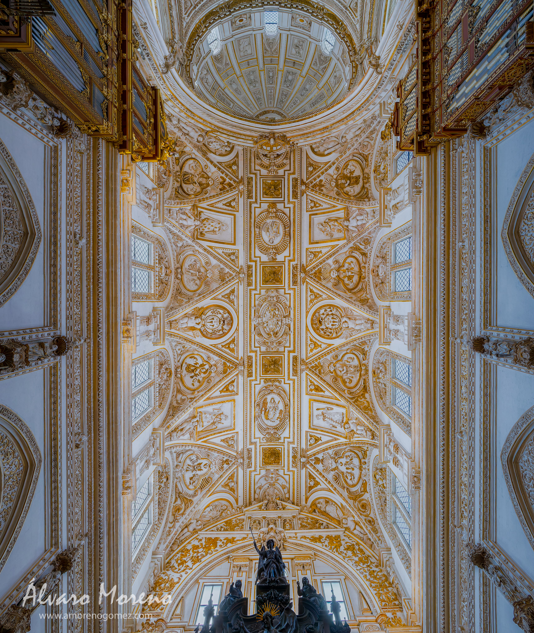 Vista del techo del coro de la Catedral de Nuestra Señora de la Asunción de Córdoba.