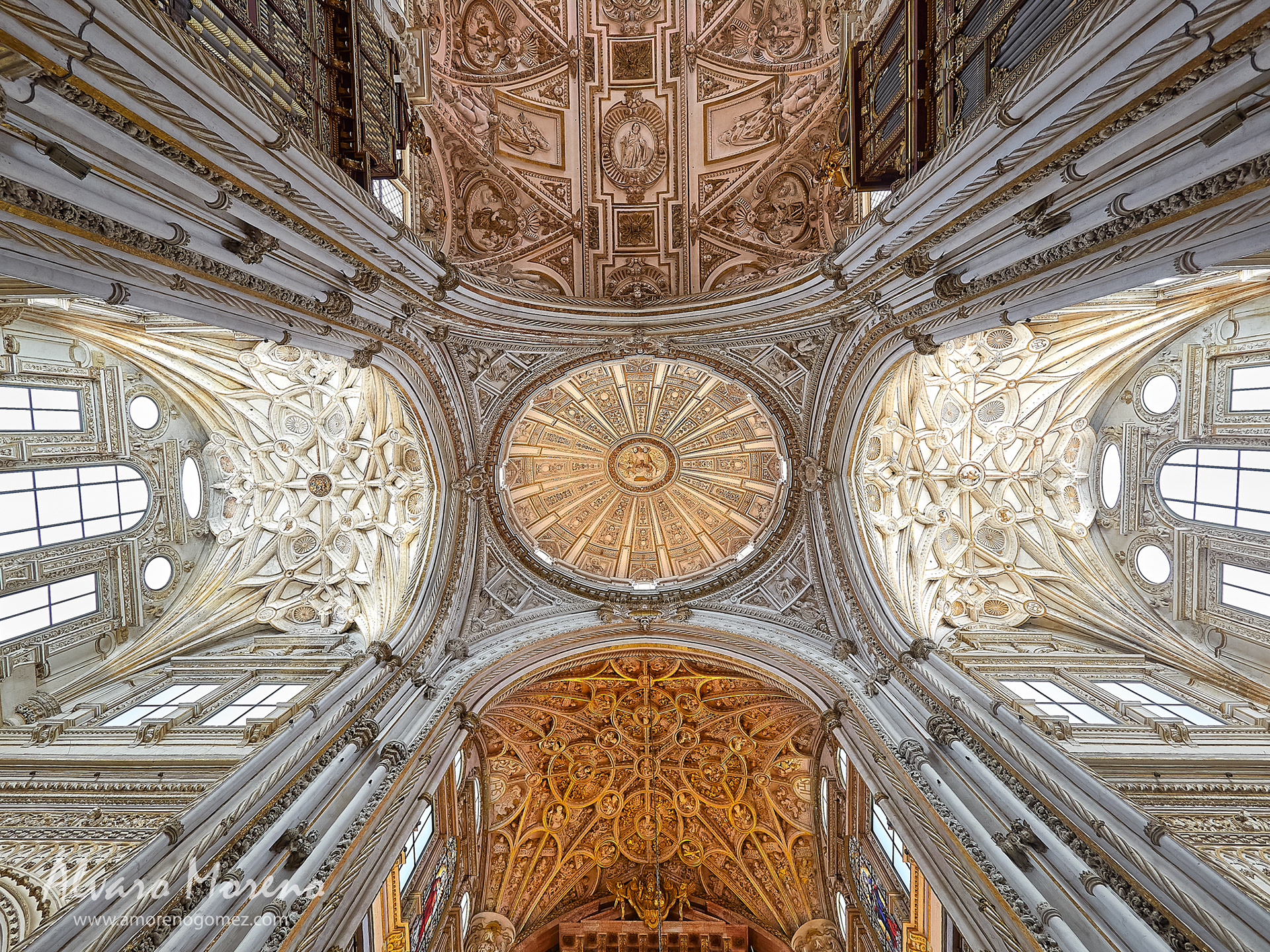 Dome and crossing of the Mosque-Cathedral of Cordoba, Spain