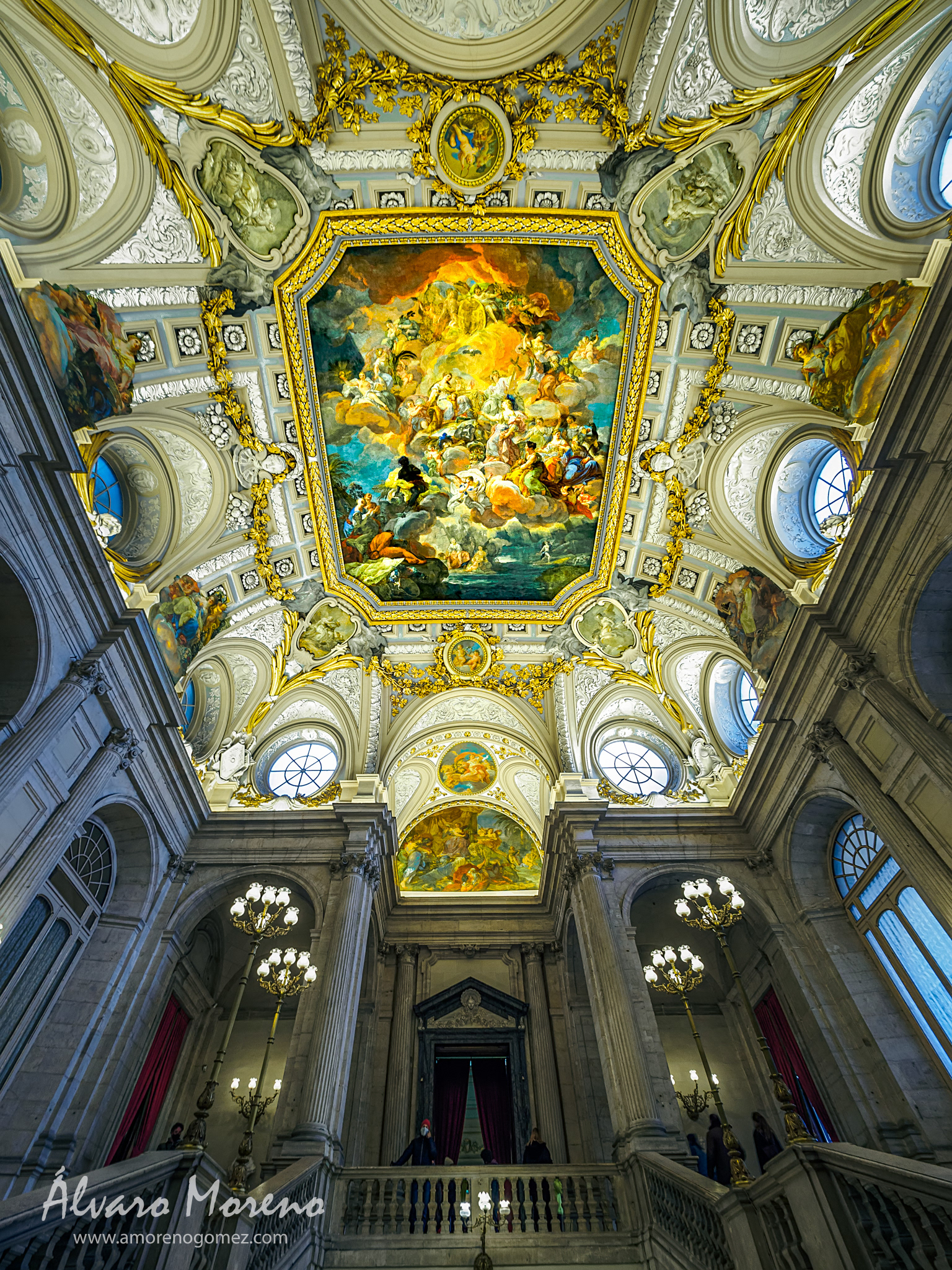 Escalera principal del Palacio Real de Madrid. Grand staircase of the Royal Palace of Madrid