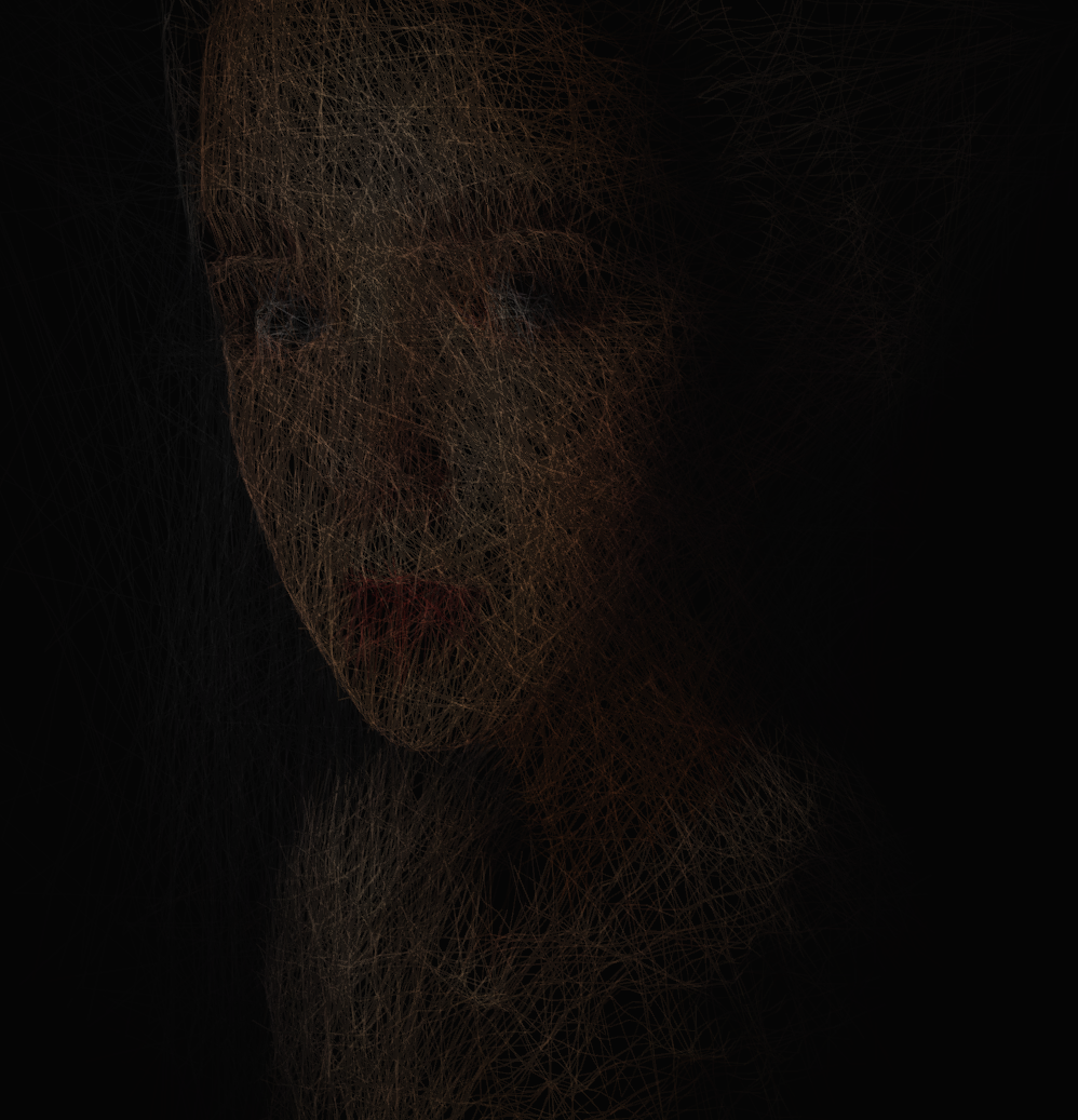 Slightly visible portrait