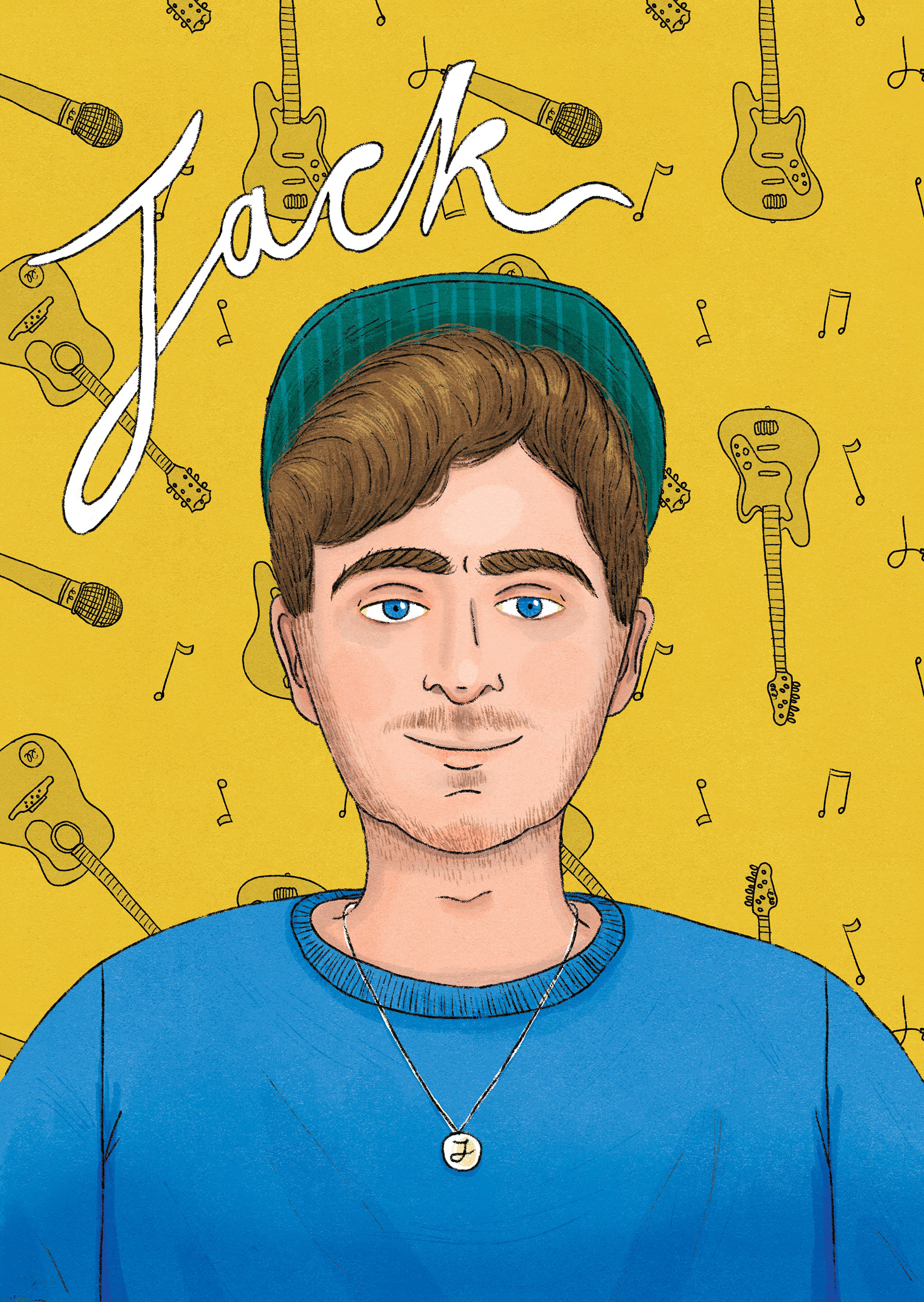 Illustration of singer-songwriter Jack