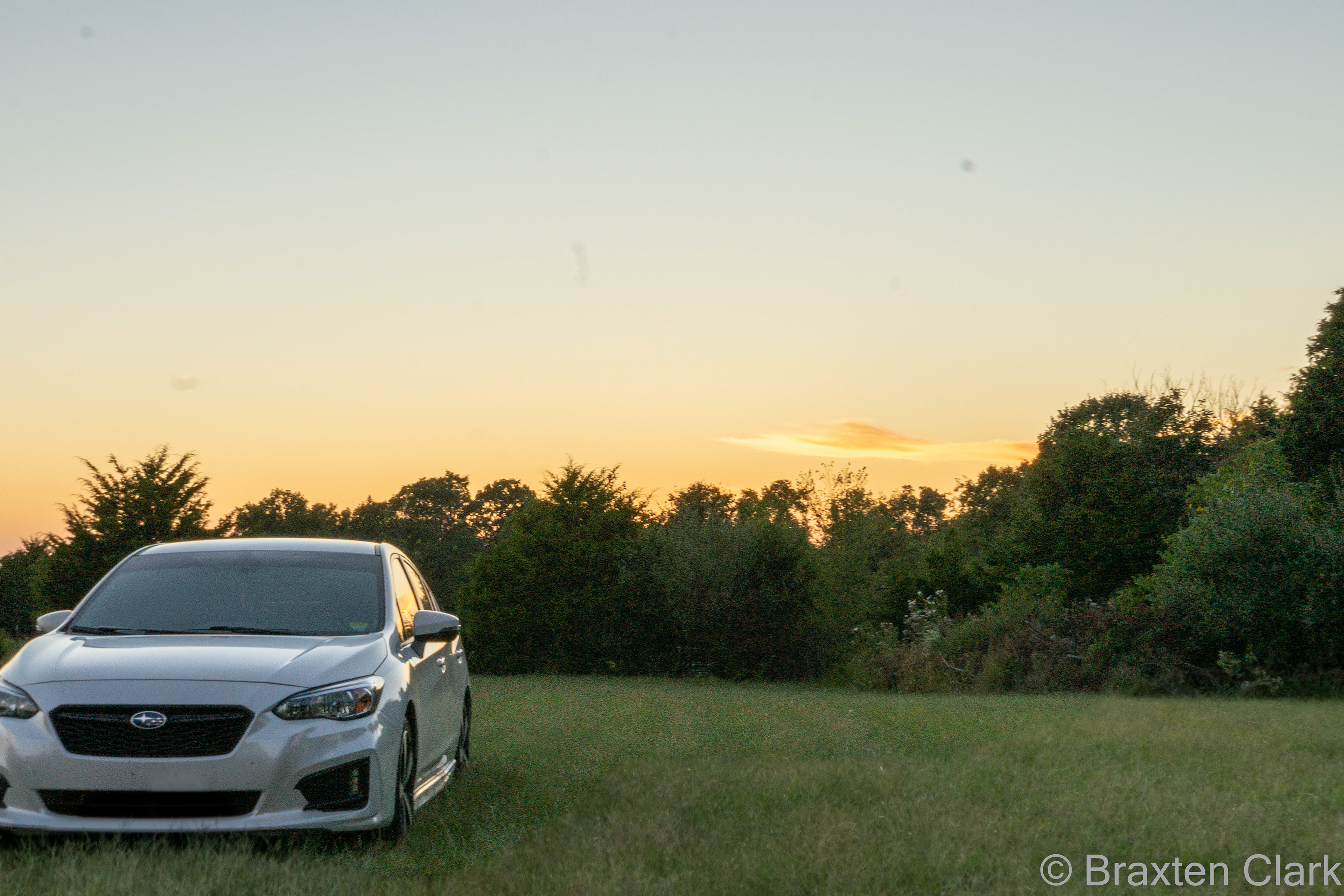 My car at Sunset