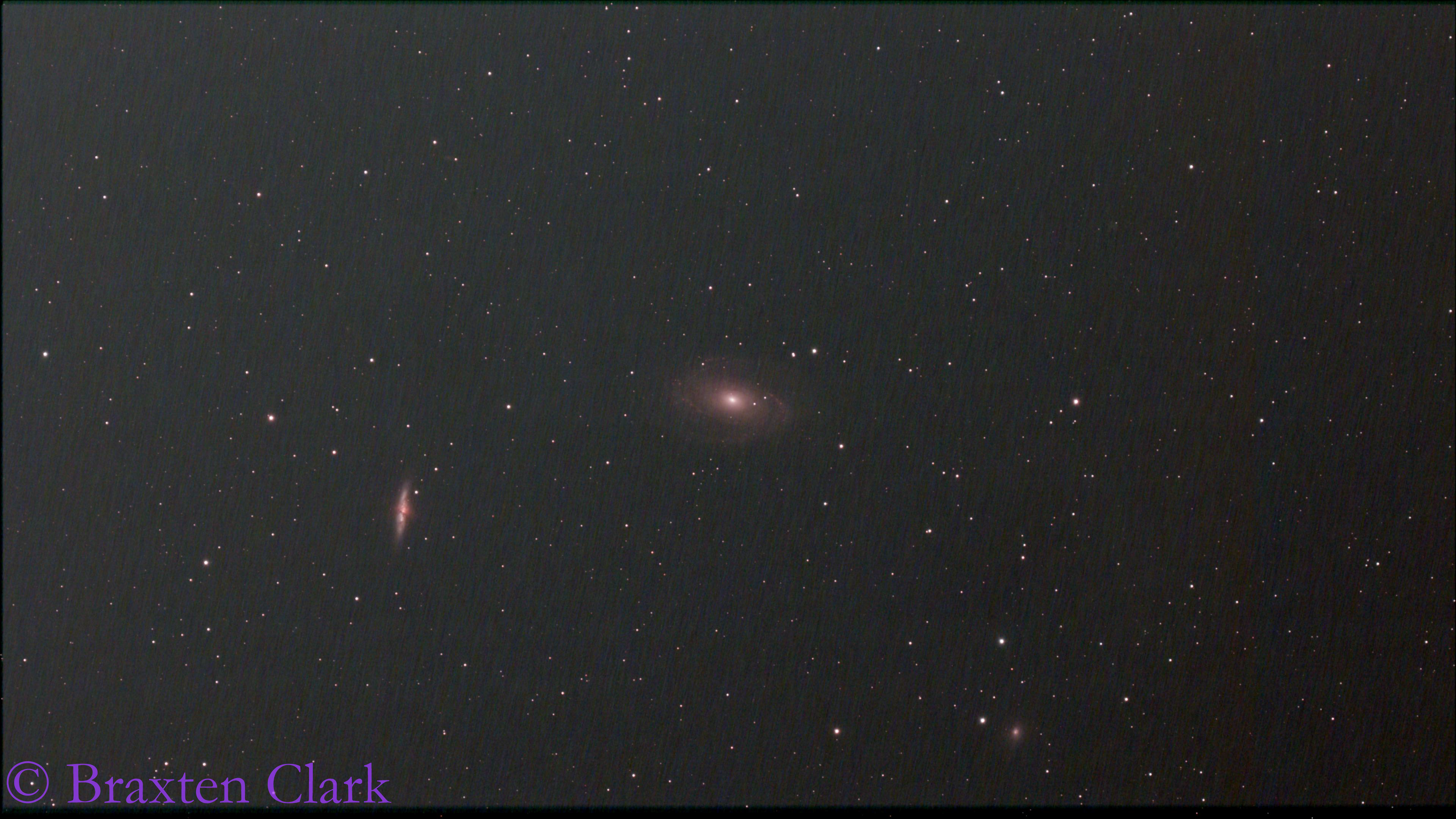 M81, M82 - Bode's galaxy (center), Cigar Galaxy (Left)