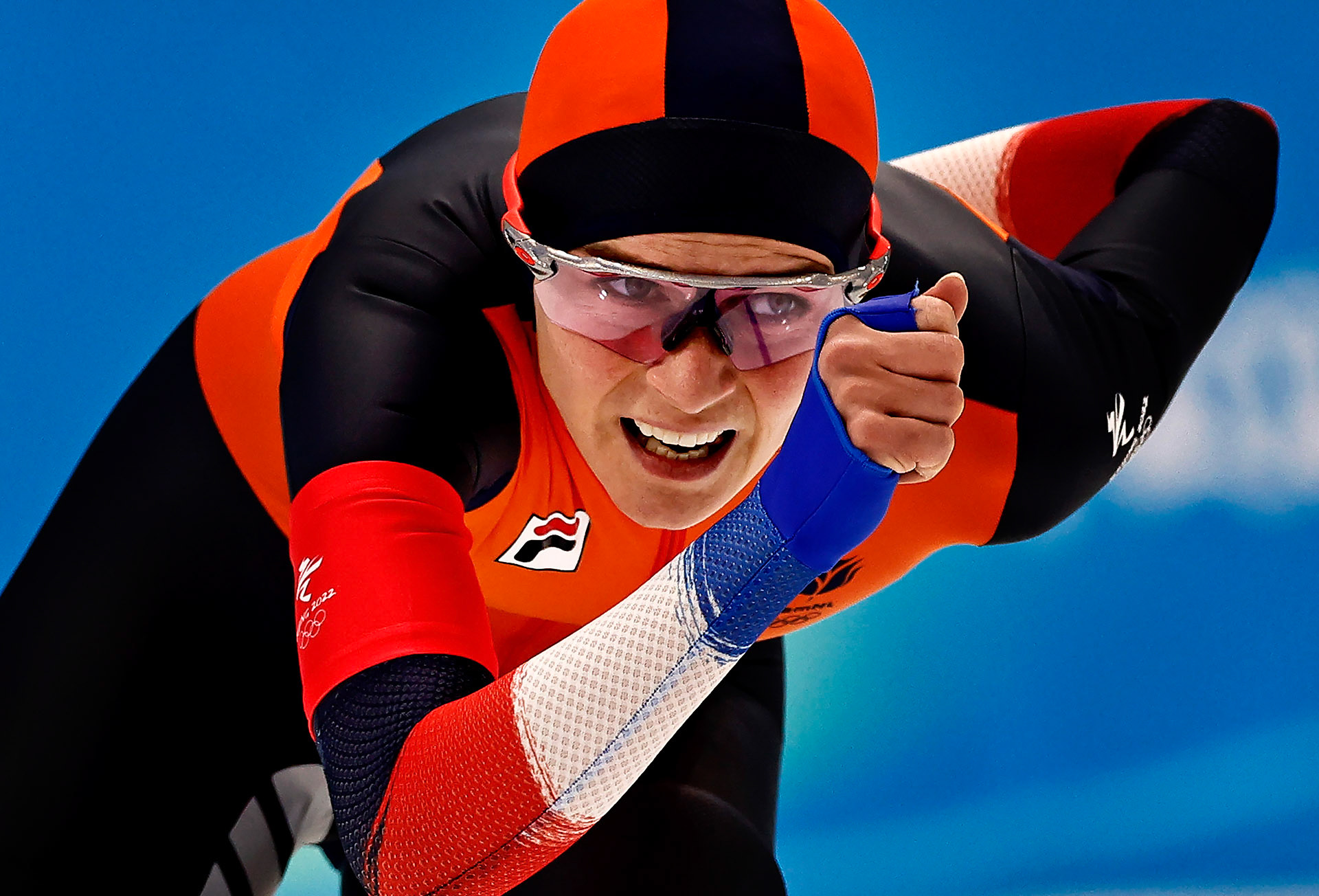 Irene Schouten op weg naar goud op de 3000 meter.Foto: Pim Ras