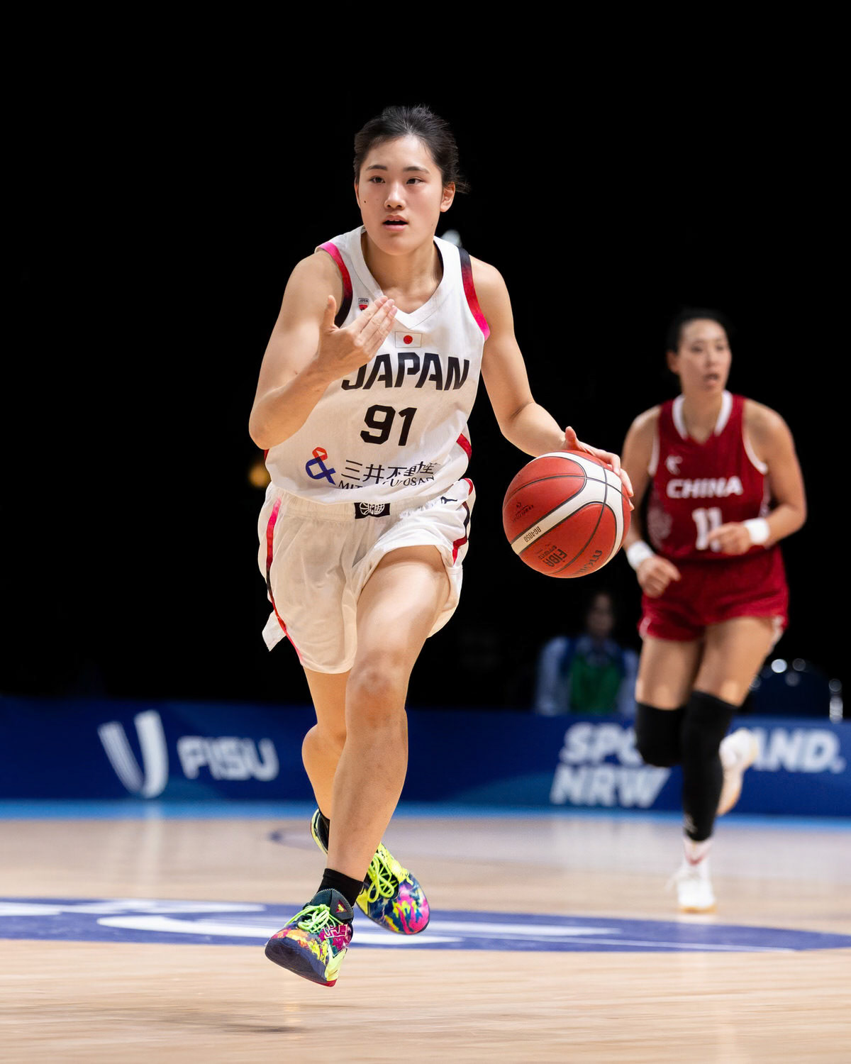 Vrouwenbasketbal China vs Japan at the FISU World University Games 2025 in Essen, Duitsland.