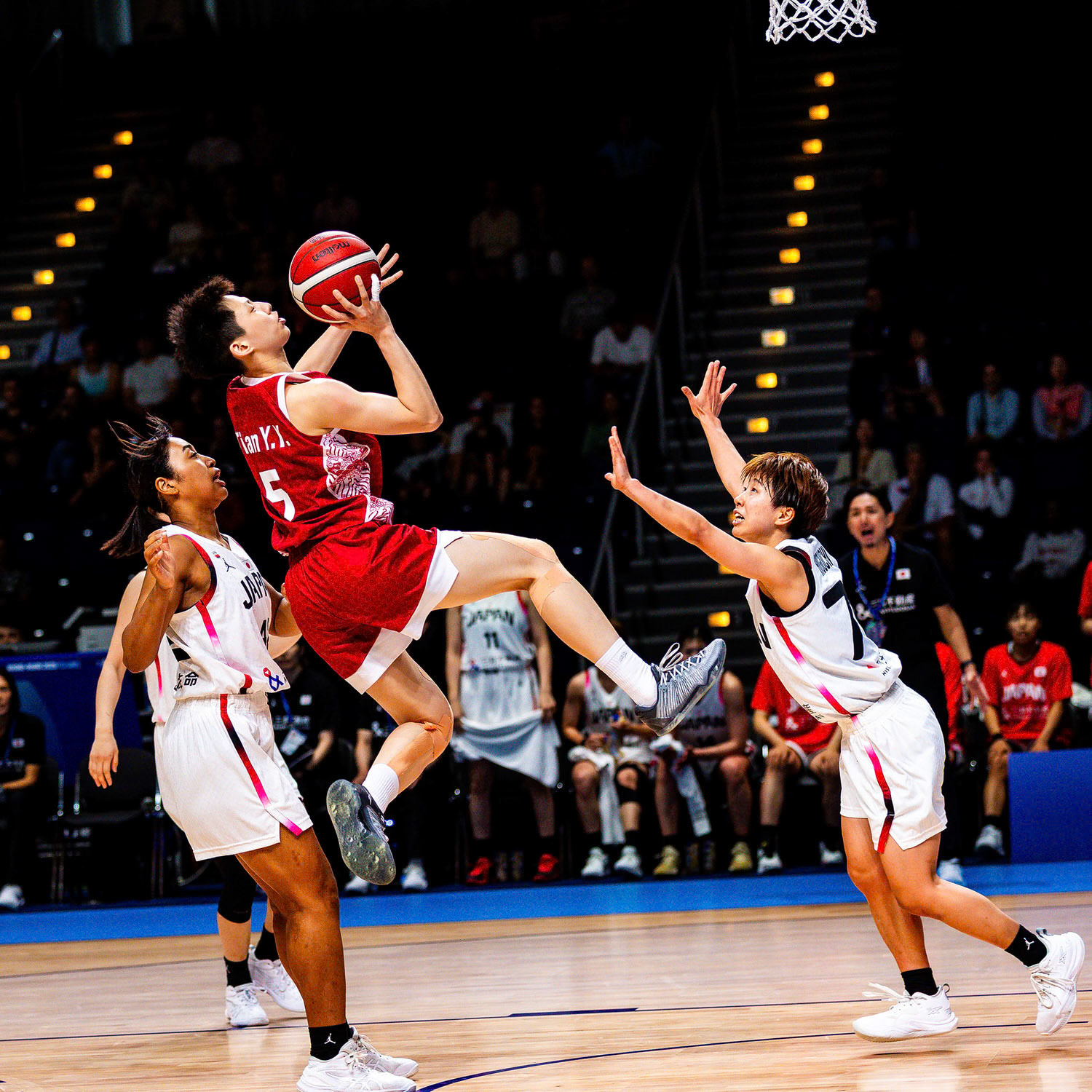 Vrouwenbasketbal China vs Japan at the FISU World University Games 2025 in Essen, Duitsland.