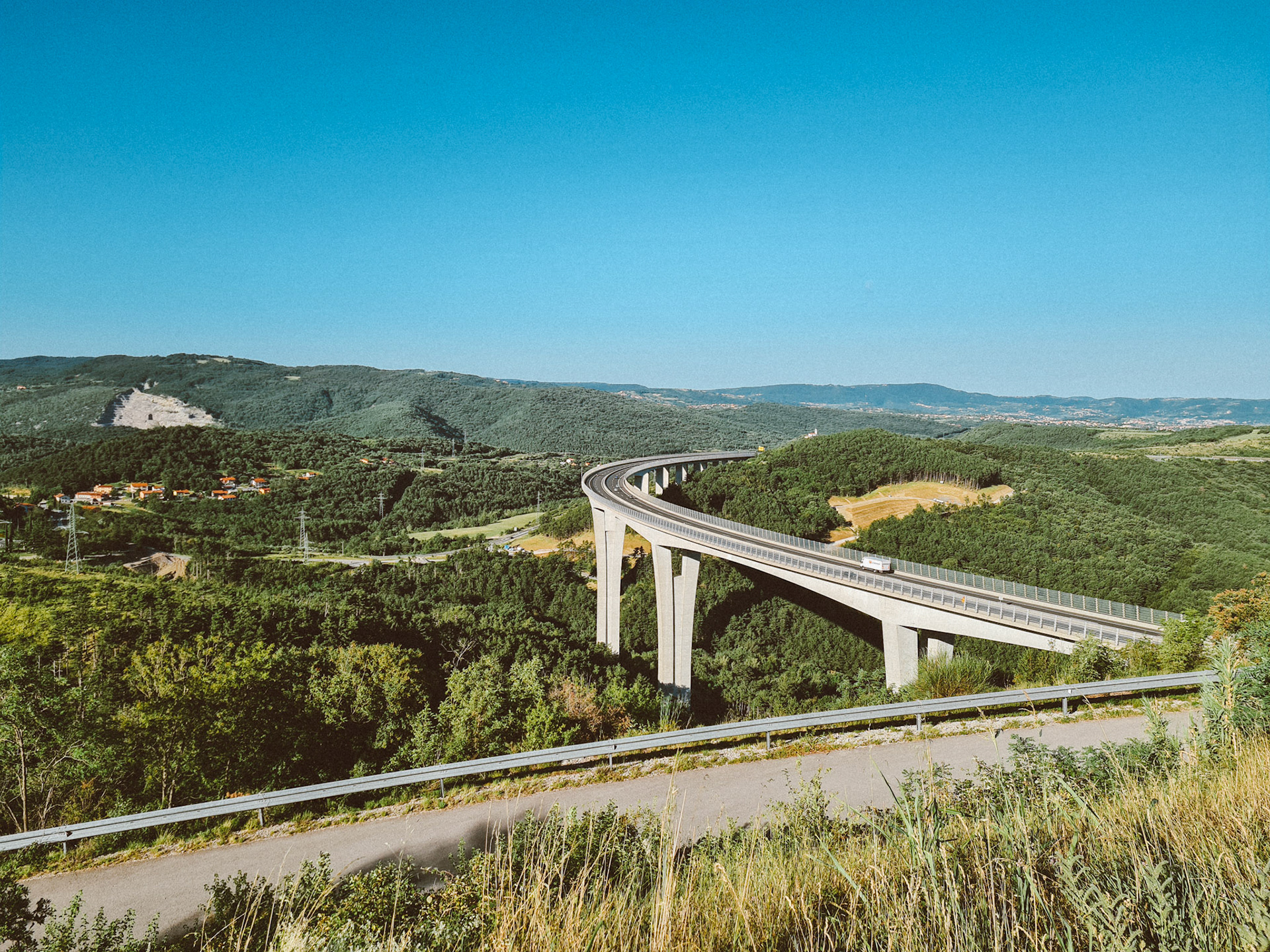 The Crni Kal Viaduct is the longest and the highest viaduct in Slovenia.