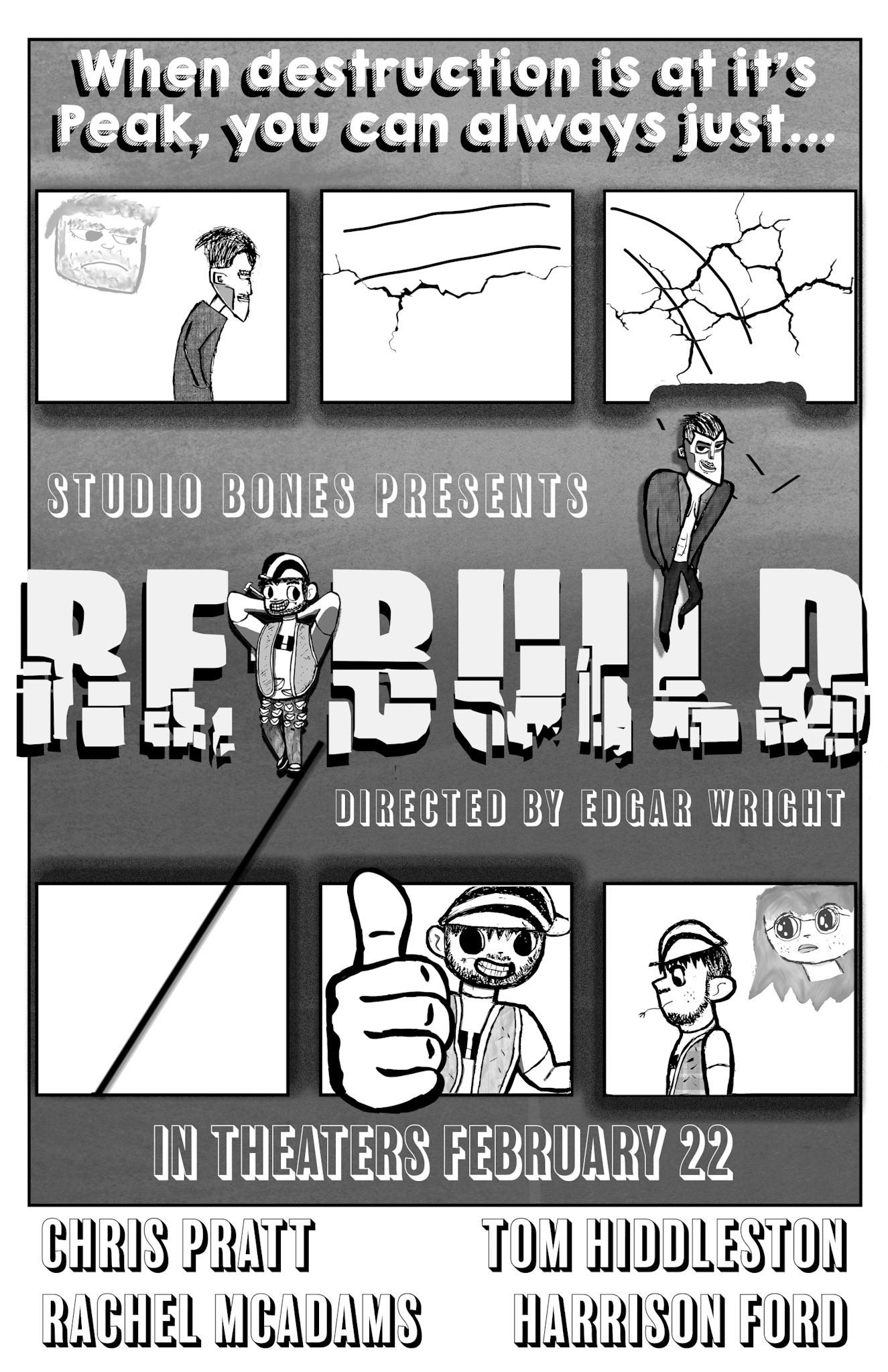 A Movie Poster for the Superhero Movie "Re-Build"