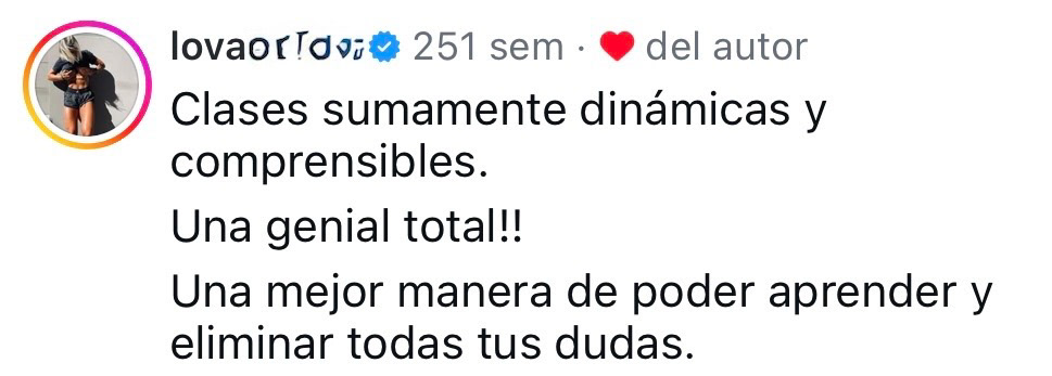 Luz: "Clases sumamente dinámicas y comprensibles."