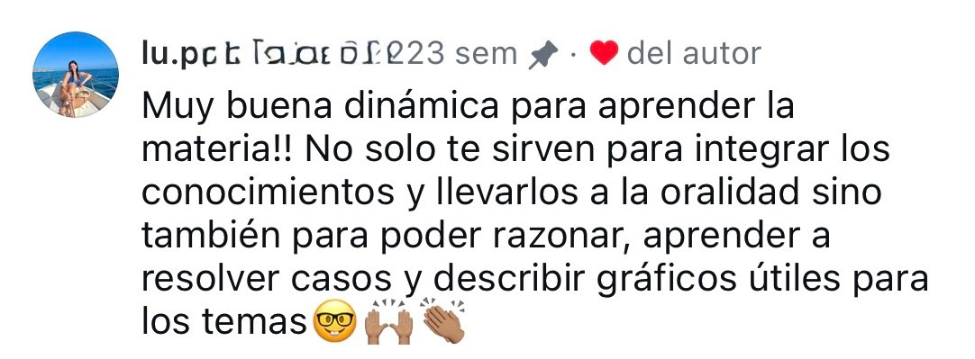 Lucre destaca la dinámica de las clases de fisiología que le permitieron mejorar su oralidad.
