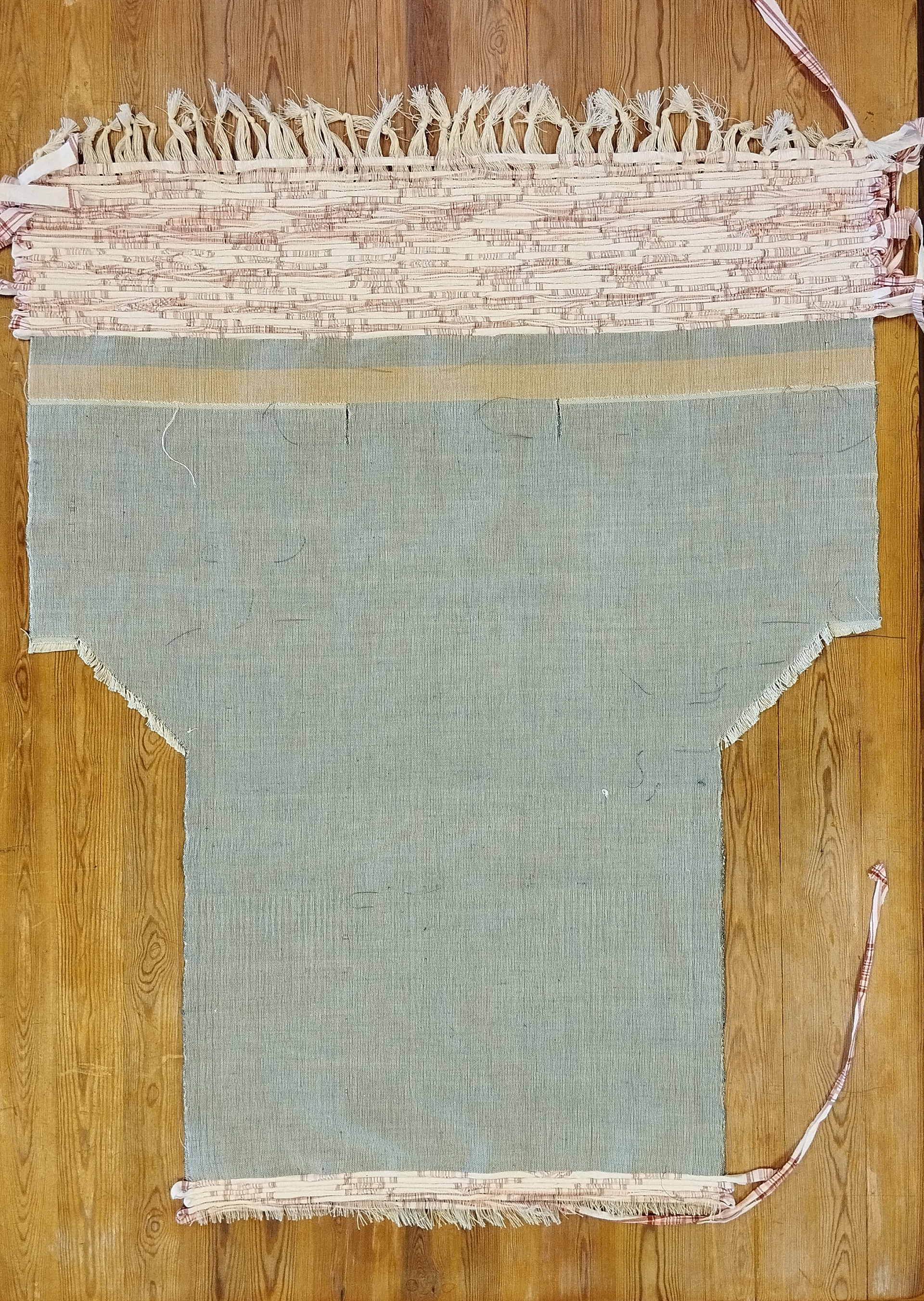 After cutting off the loom
