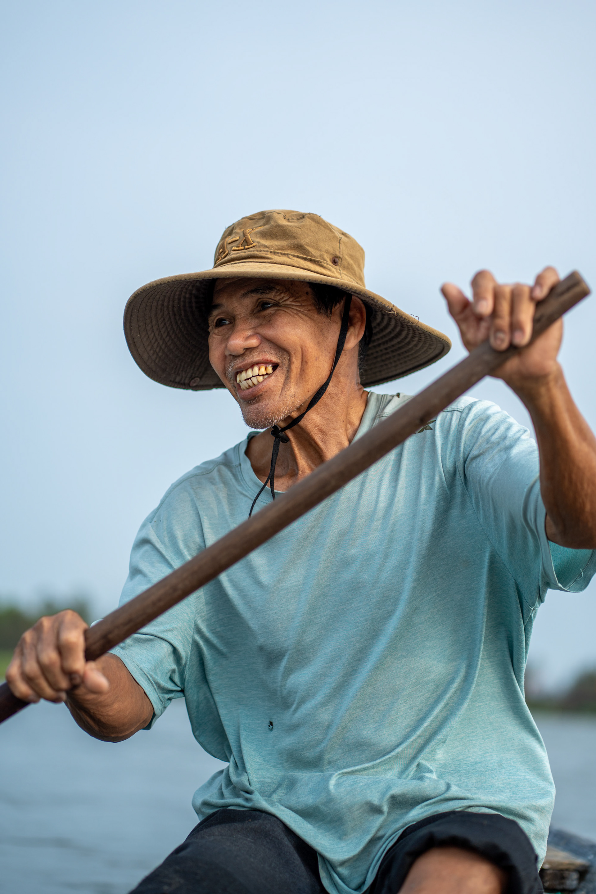 Near Hoi An — boat operator and nicest man around