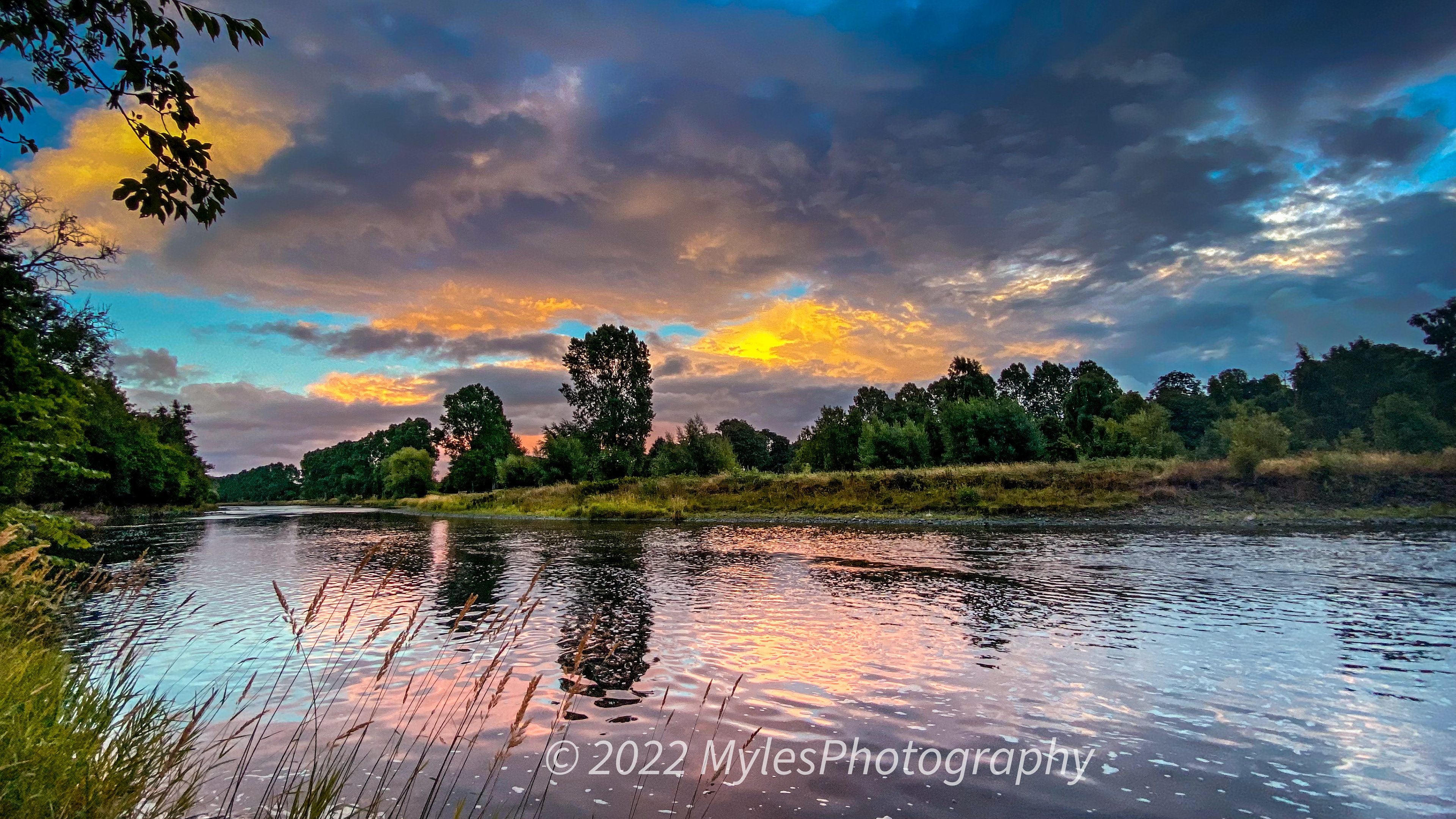 Sunset, River Tweed, St Boswells, Scotland