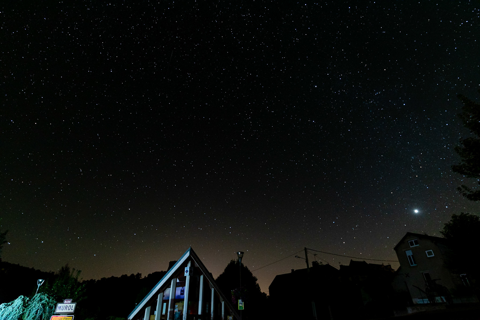Ciel étoilé depuis les montagnes d'Auvergne