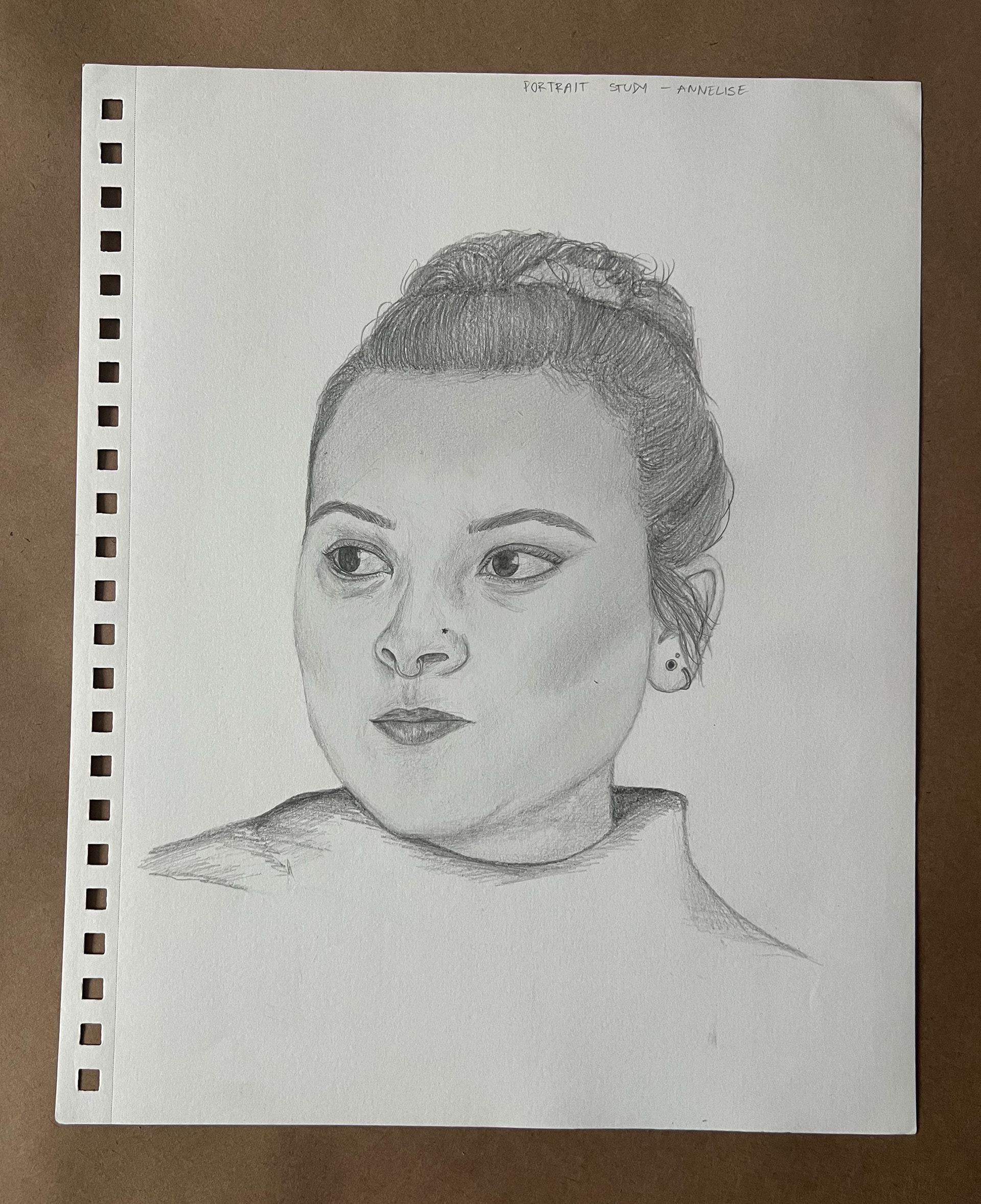 Portrait Study - Annelise, Graphite on Paper, 2023