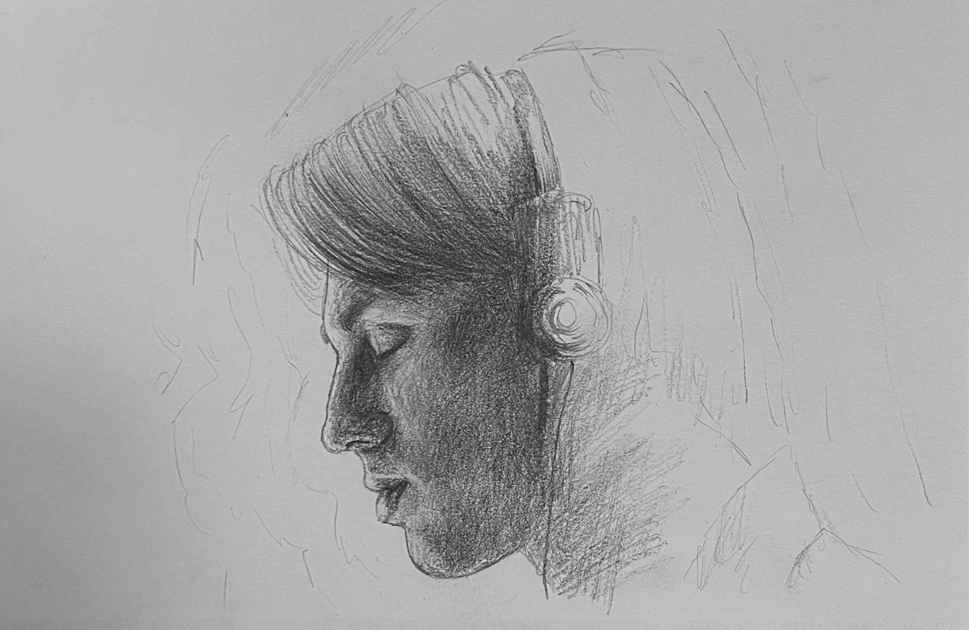 Peter McPoland Study, Graphite on Paper, 2023 