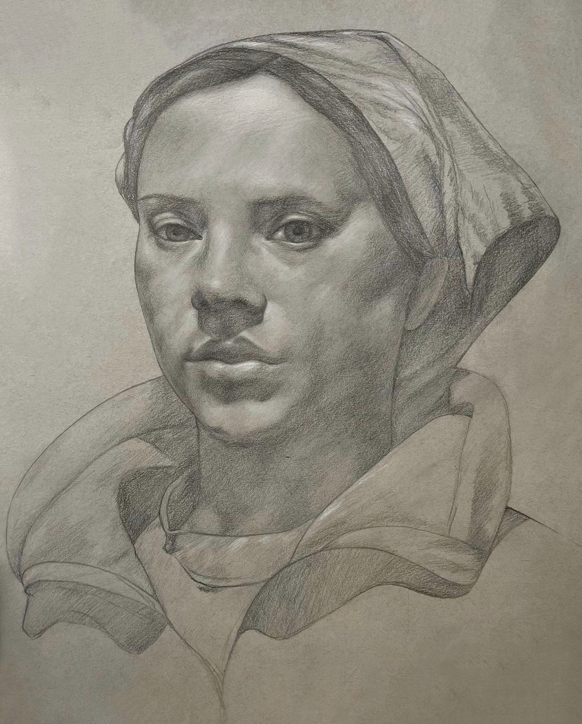 Anthony Ryder Copy, Charcoal on Paper, 2022