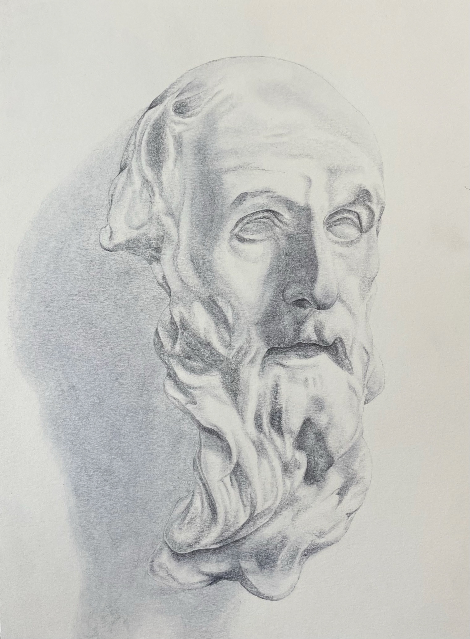 Plaster Cast Study, Ballpoint Pen, 2022
