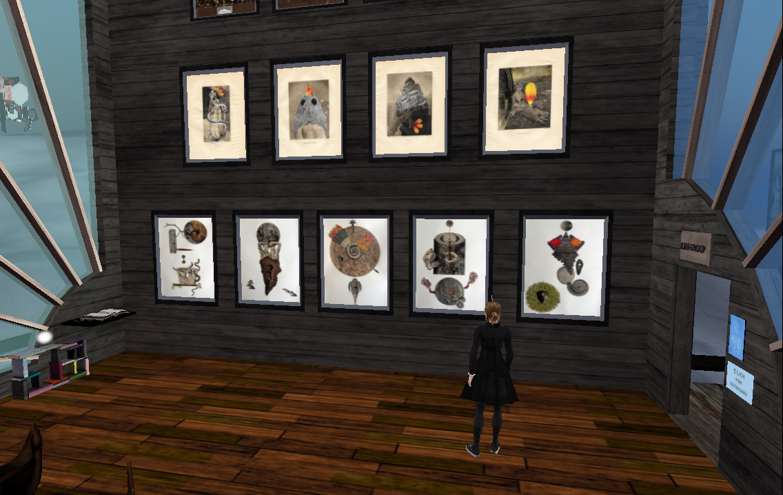 Open Book Gallery pop up exhibit in Second Life . 2019