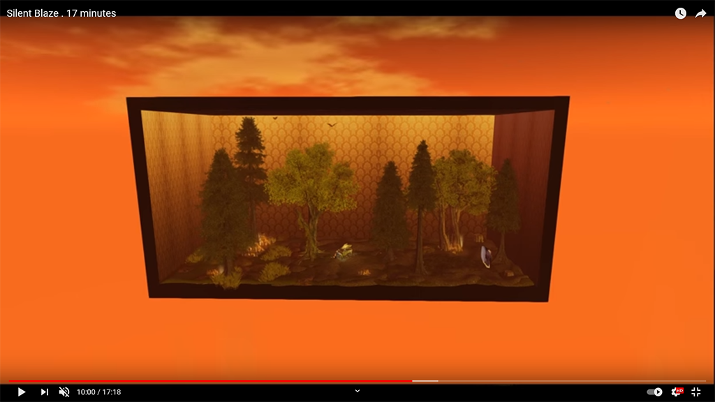 Silent Blaze . machinima for Dana Reason piano piece about Oregon forest fires . 2020