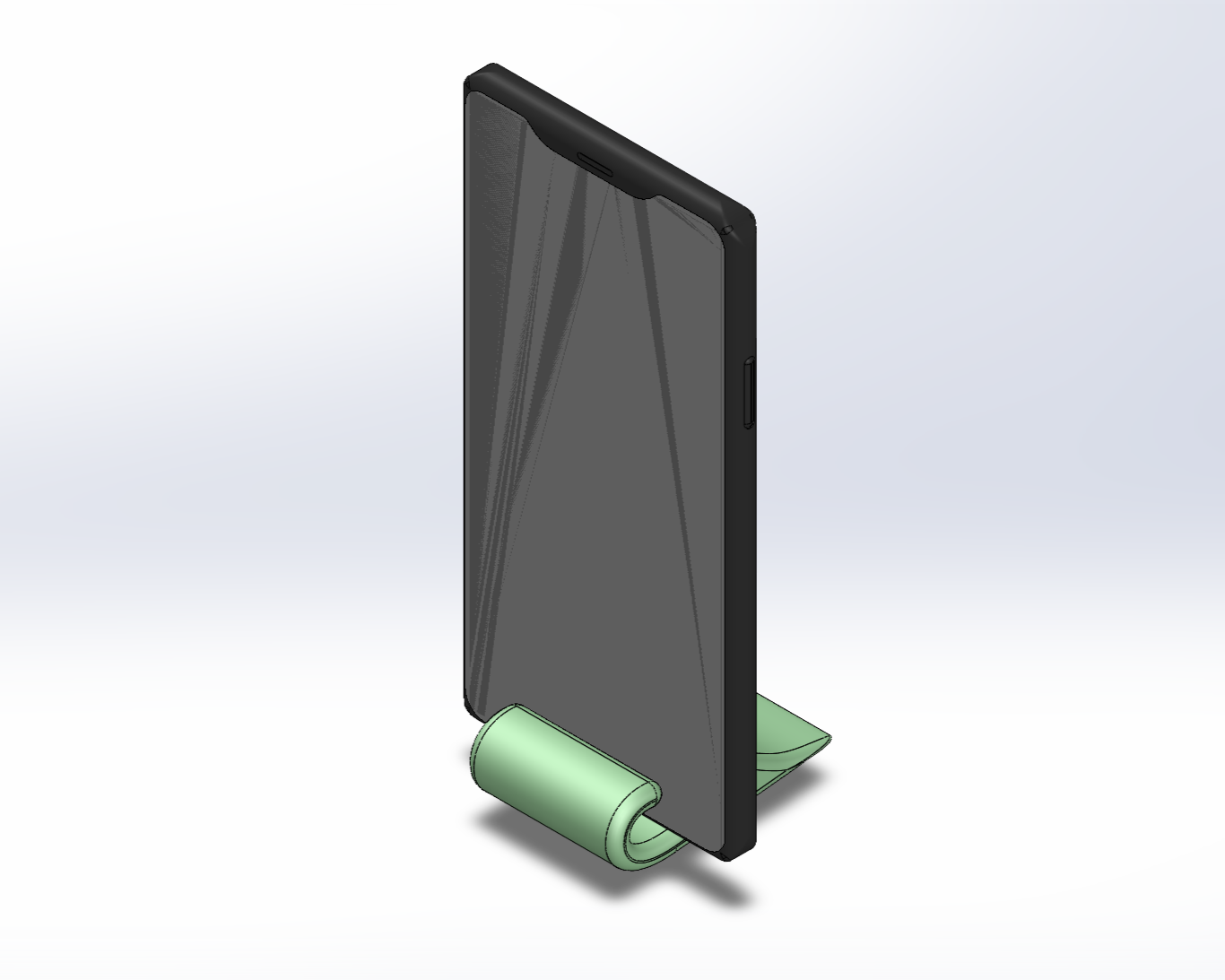 Phone and holder models - front.