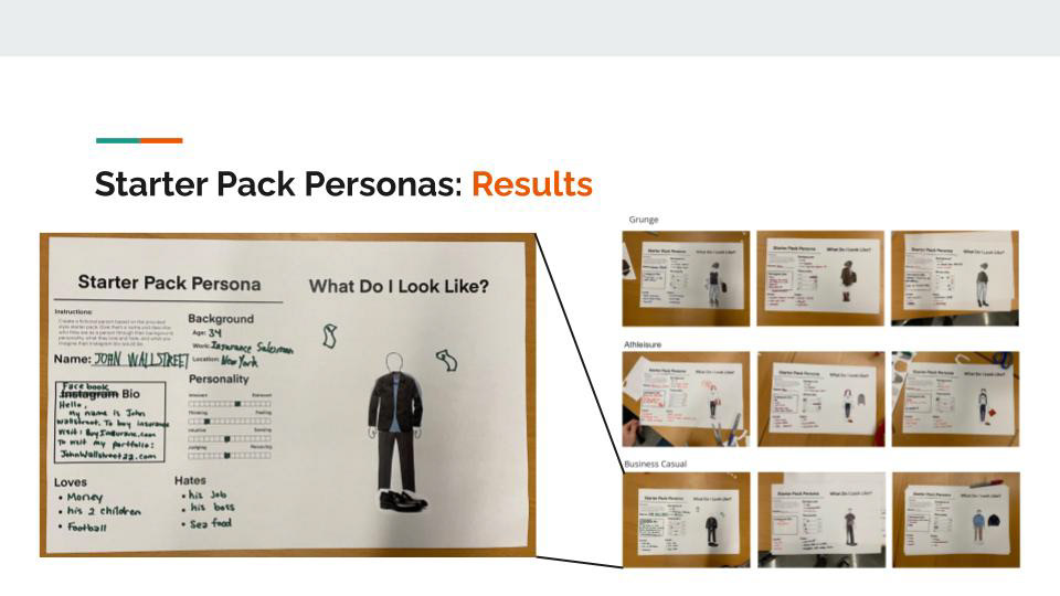 Business casual persona result - Group One.