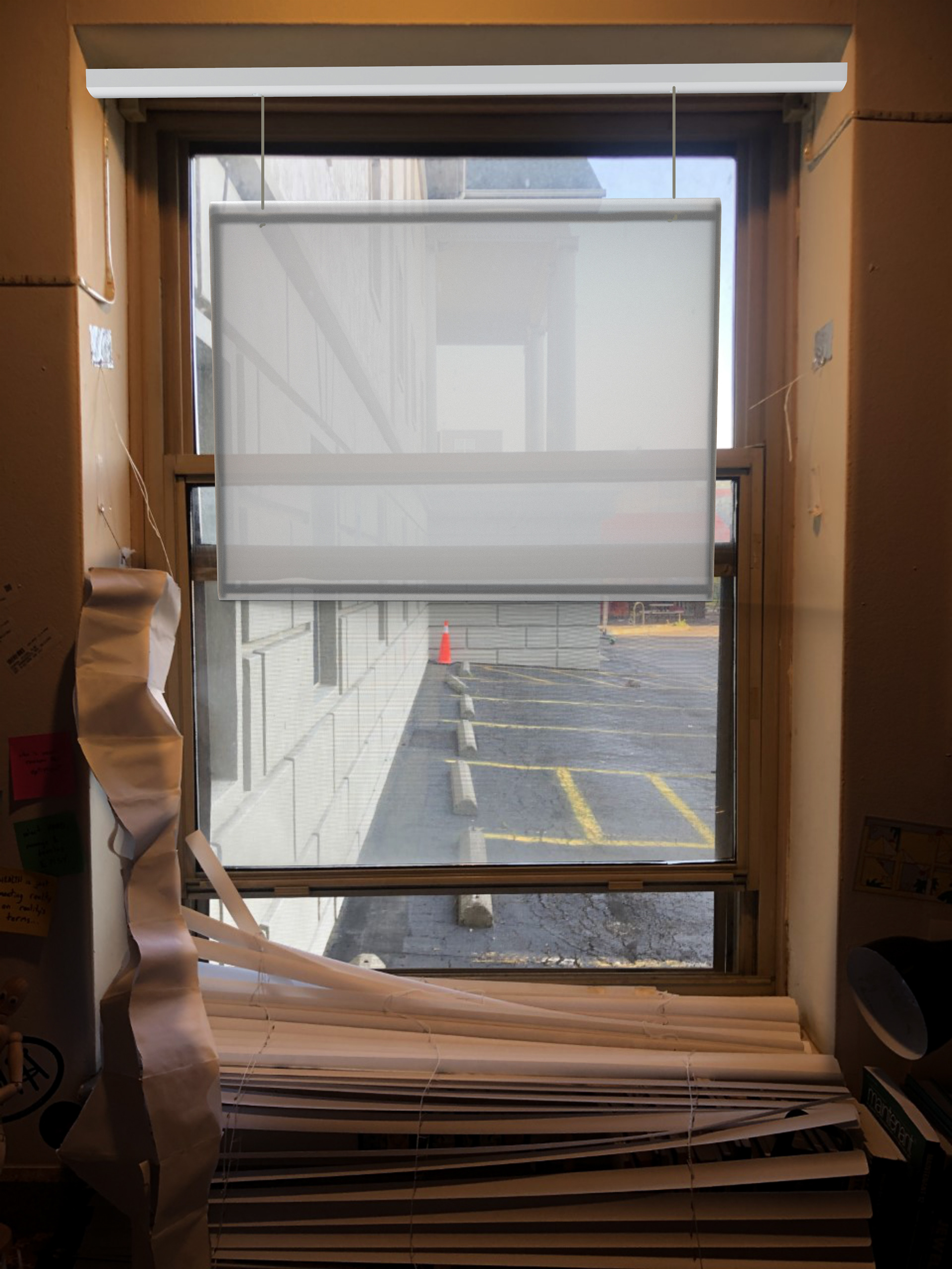 Unit attached to cieling.
