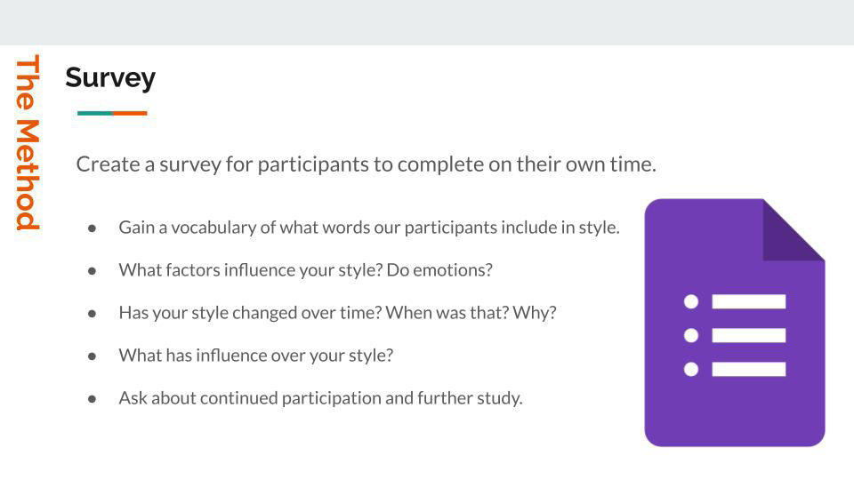 Details for survey.