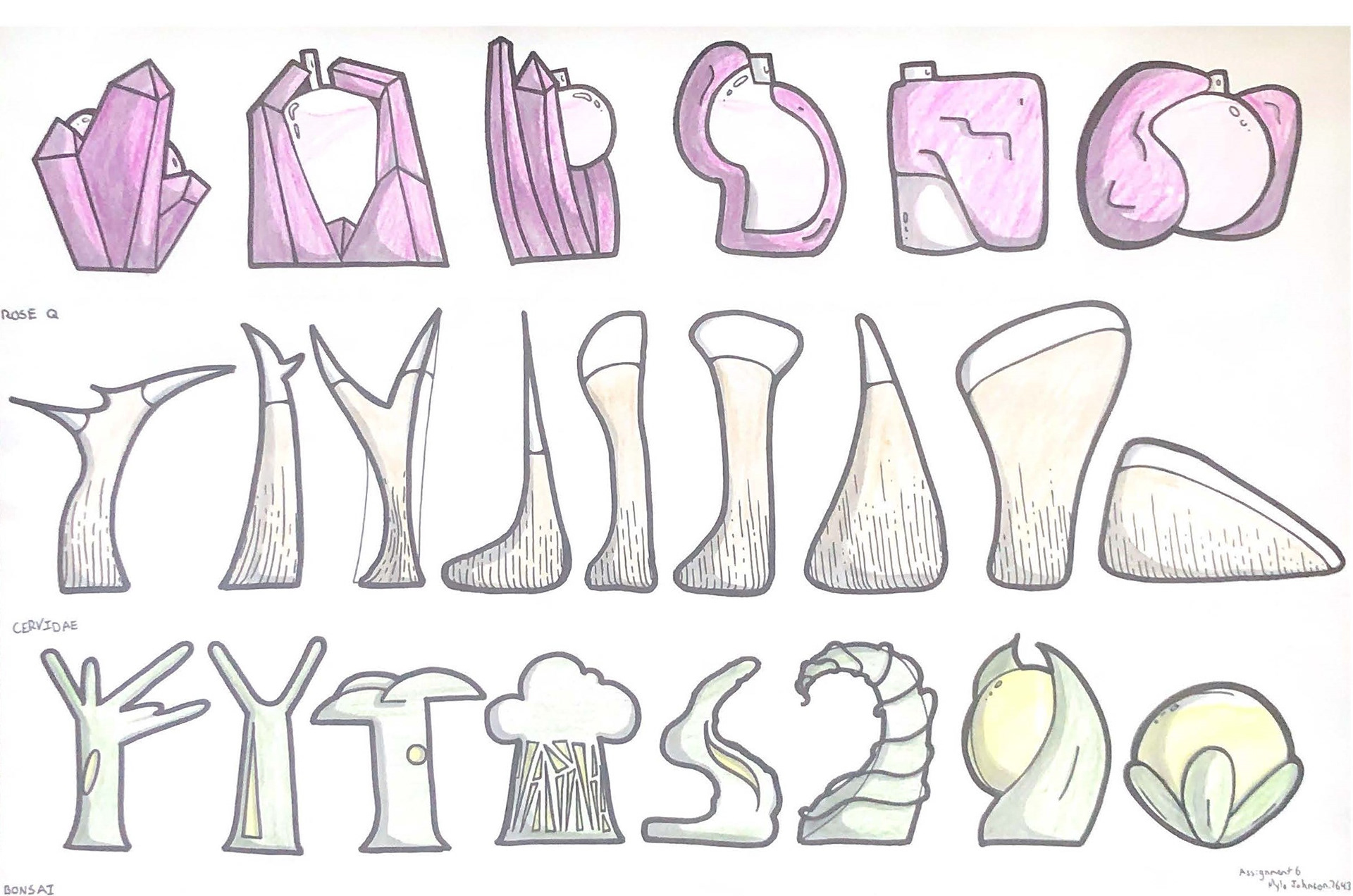Bottle thumbnails.