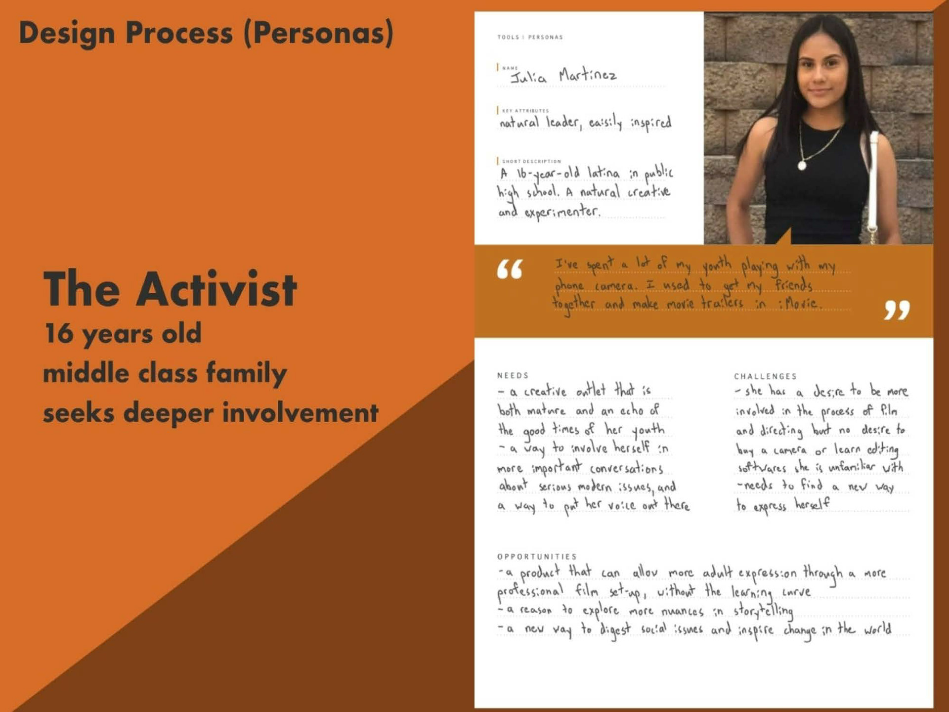 Persona: The Activist.