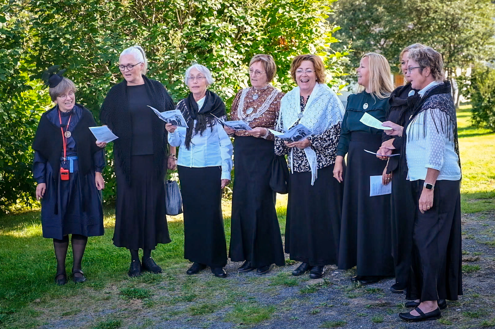 Serenade by the church ladies at the historic chapel in Narvik