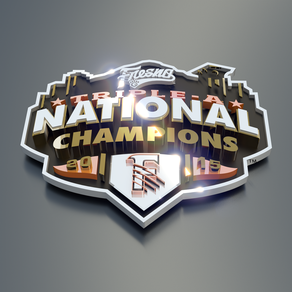 Fresno Grizzlies National Championship 3d Logo Render