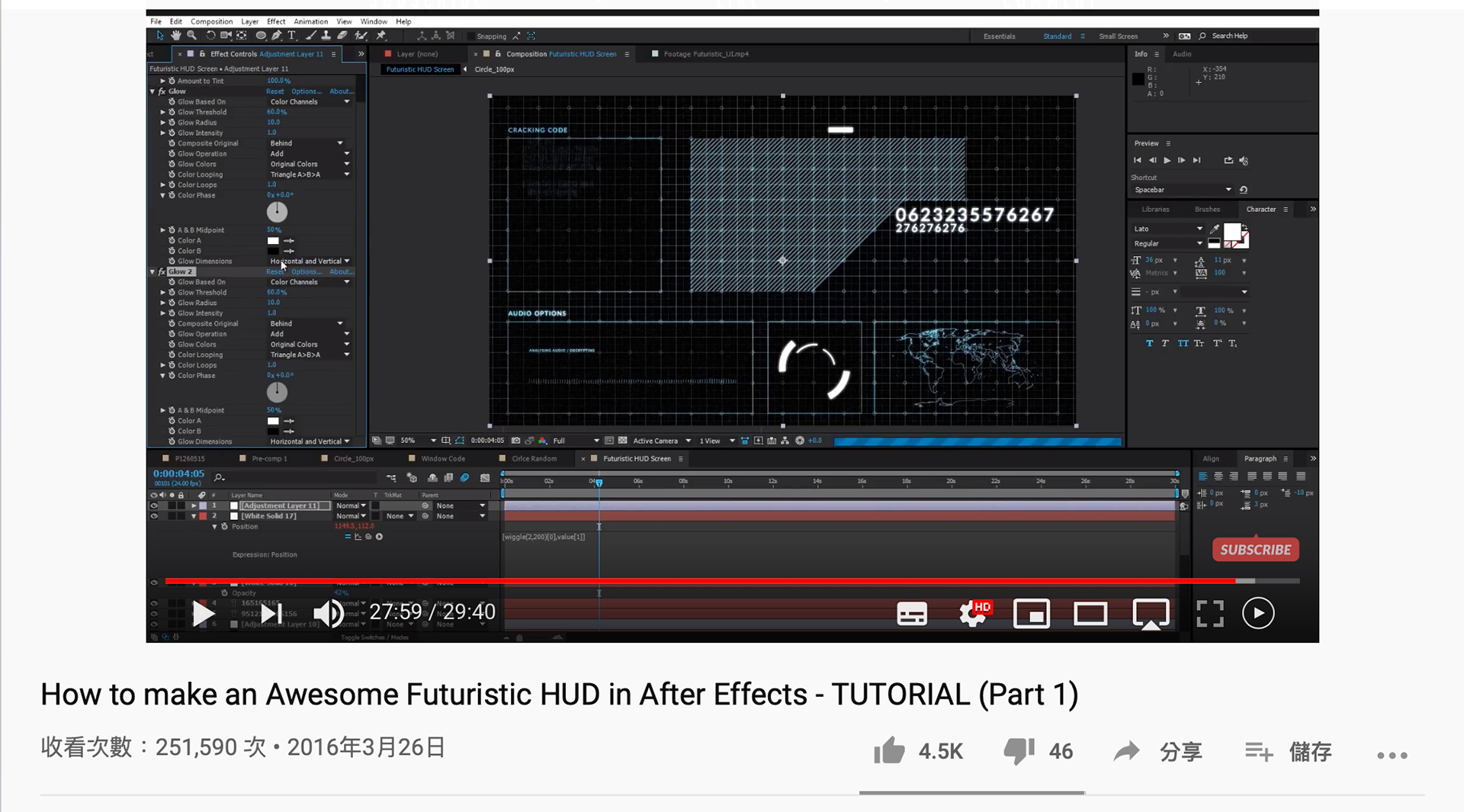 After effects - Tracking 4 Points (avancé), by Eartsup