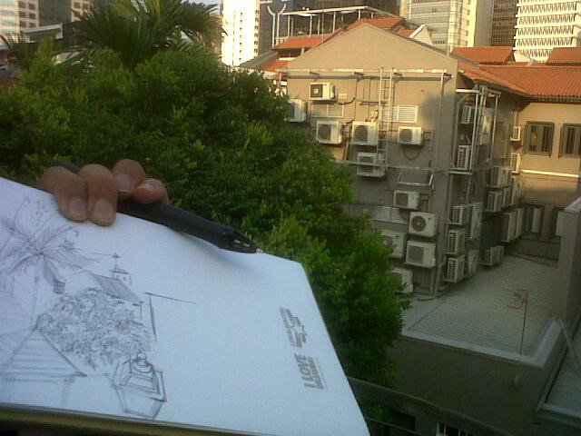 Singapore Alley with Jazz Music as A Background
