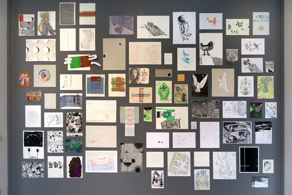 Expositie view Groepsexpositie Anonyme Zeichner, Berlijn (D), 2022