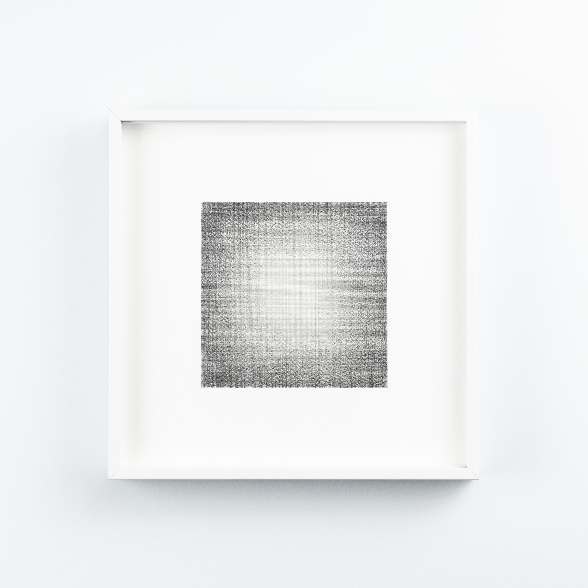 Inktpen en grafiet, werk 13 x 13 cm (lijst 25 x 25 cm); 2026