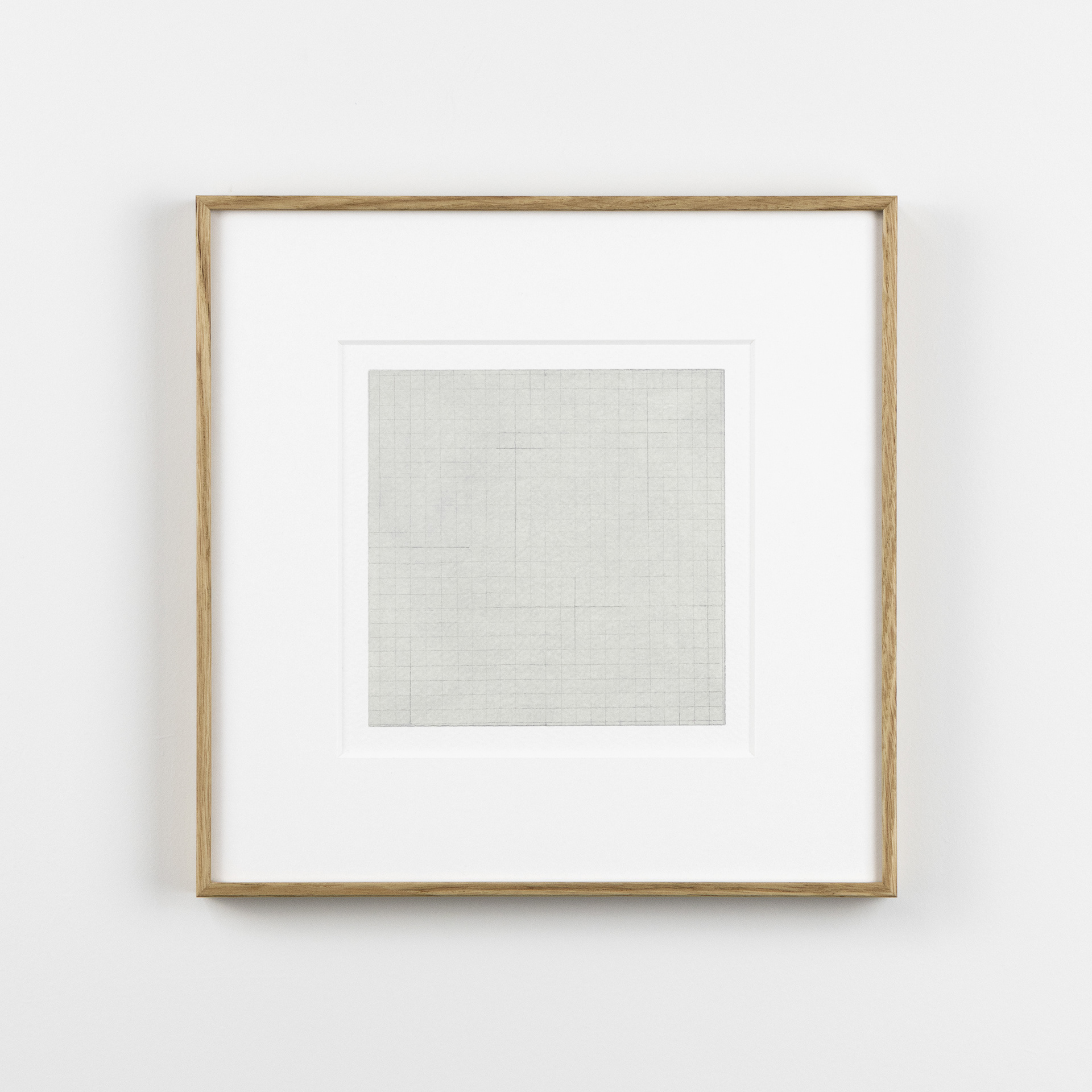 Het ritme van het raster; Alkyd en potlood op Fabriano papier 25 x 25 cm, 2025