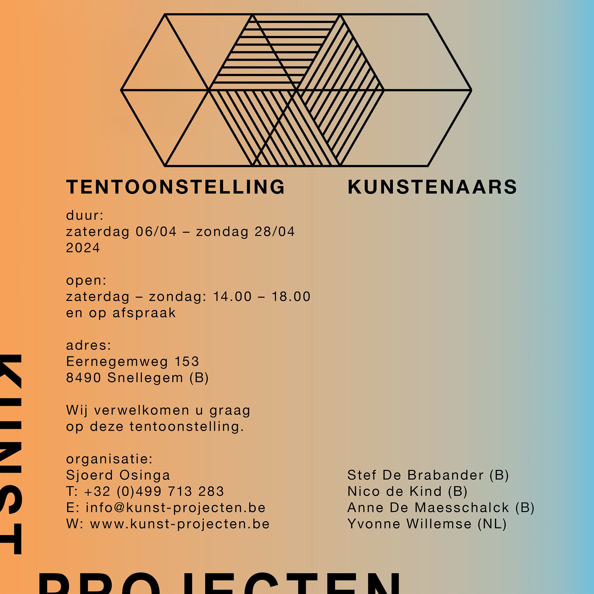 Groepsexpositie Binnen en Buiten, Kunst-projecten.be, Snellegem (B)
