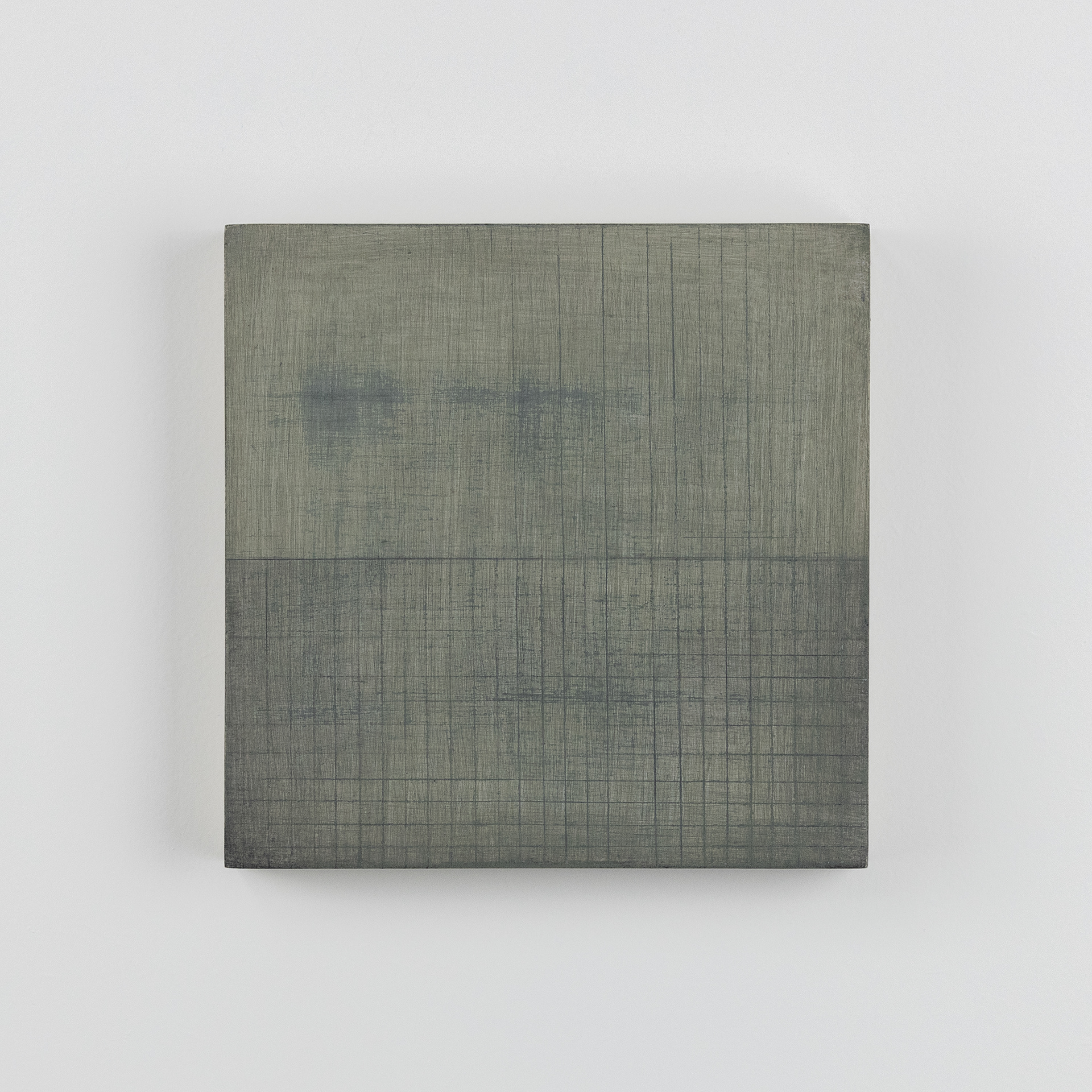 Dissonantie 02,  oil paint and pencil on birch plywood, 44 x 44 x 3 cm, 2025 