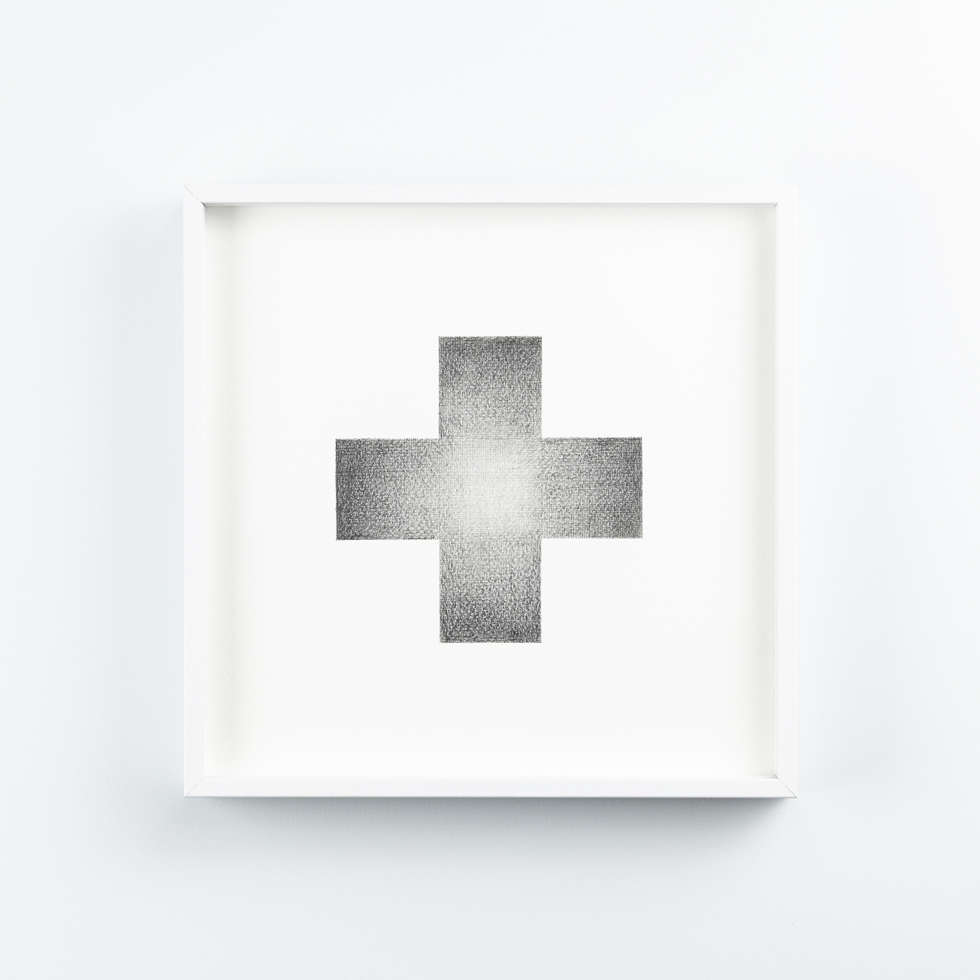 Inktpen en grafiet, werk 13 x 13 cm (lijst 25 x 25 cm); 2026