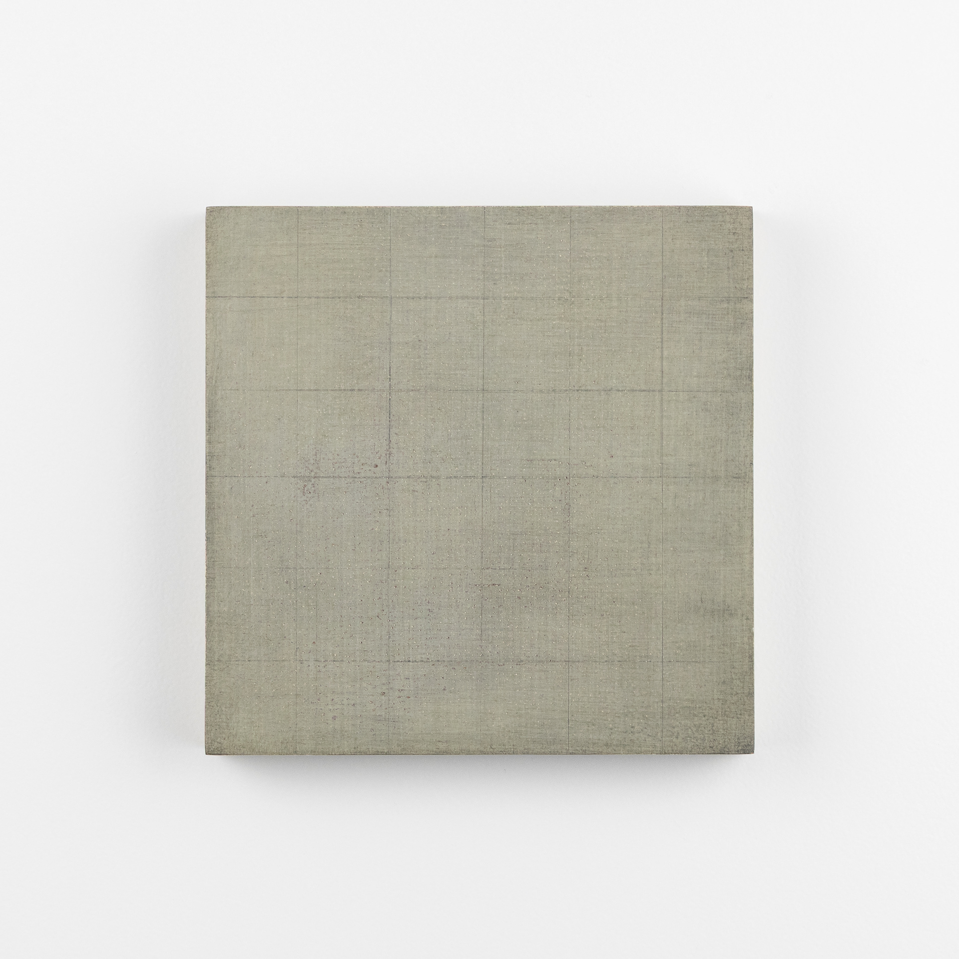 Verscholen geometrie 02, oil paint and pencil on birch plywood, 15 x 15 x 2,4 cm, 2025