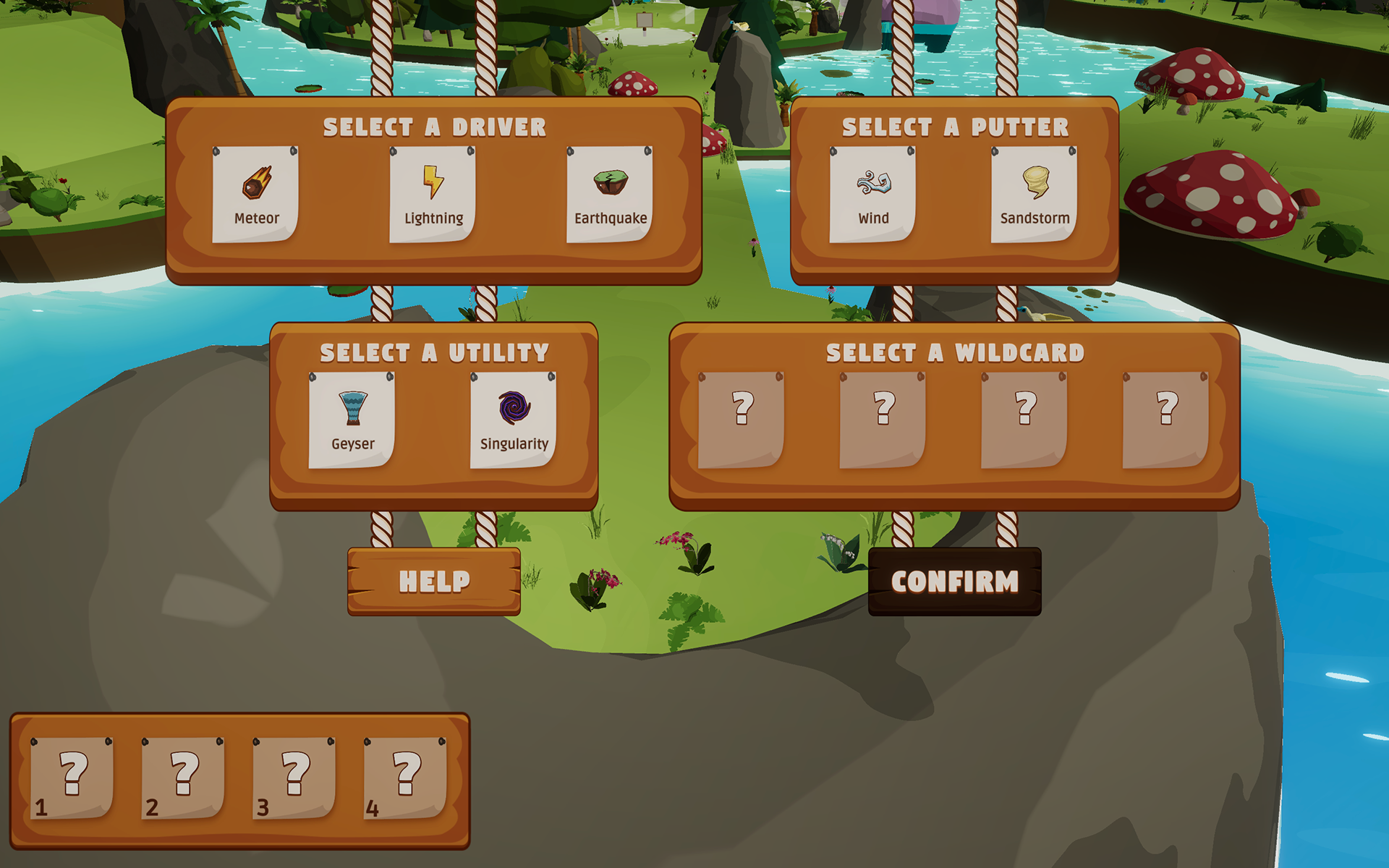 Disaster Select Menu HUD