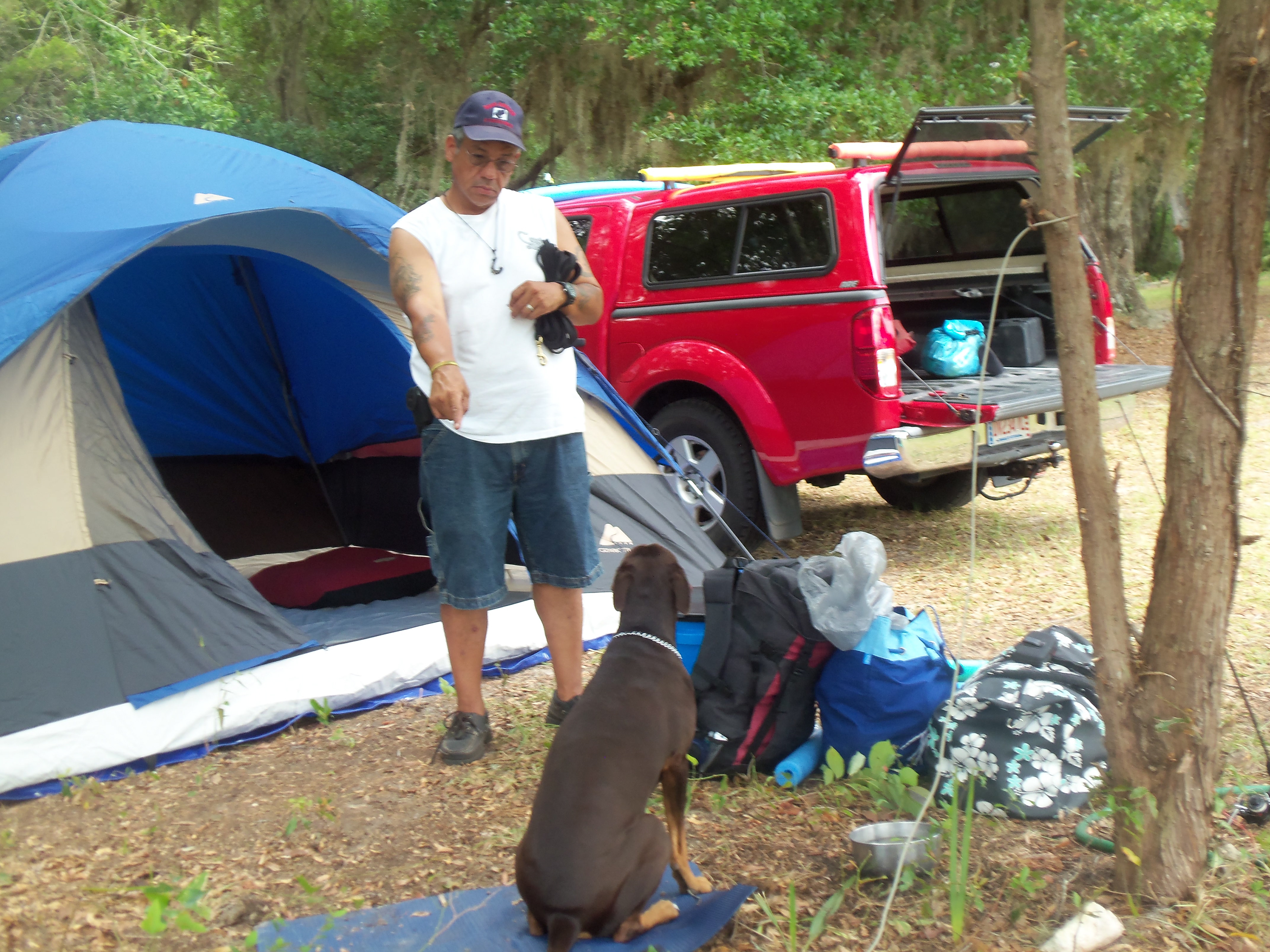 Camping away from civilization