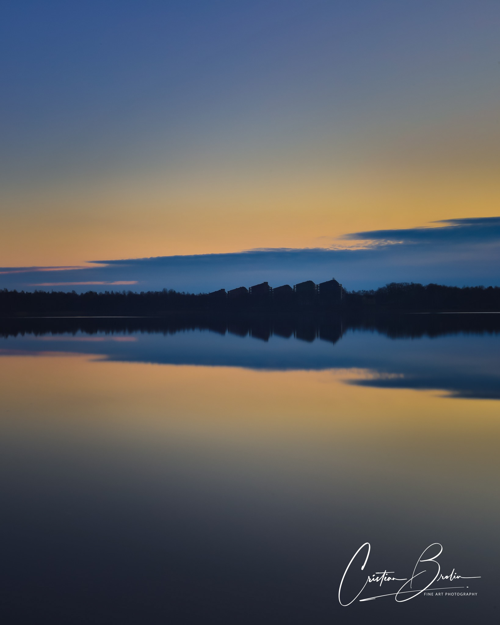 Siluett vid Växjösjön