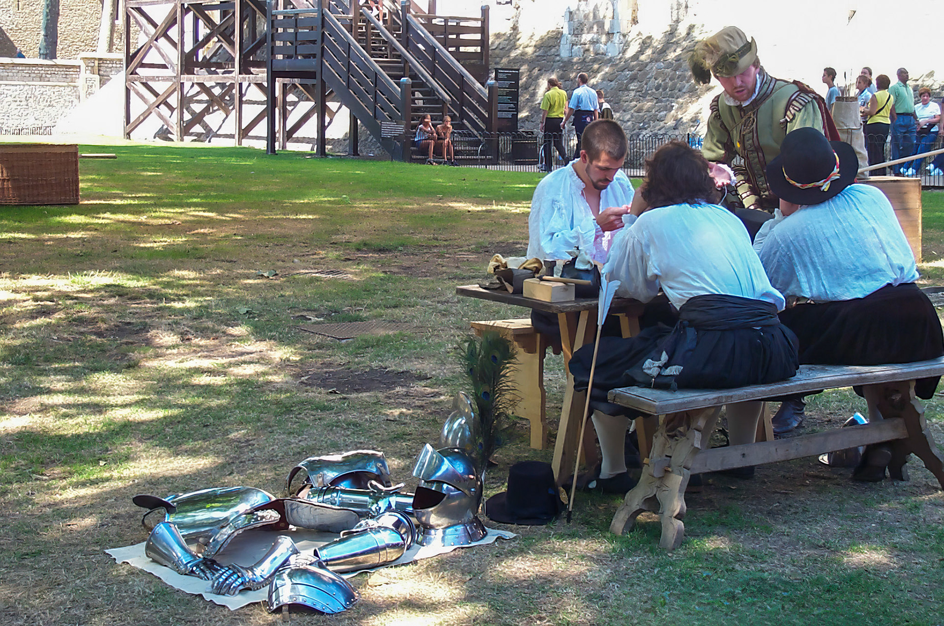 Historical re-enactors at the Tower of London