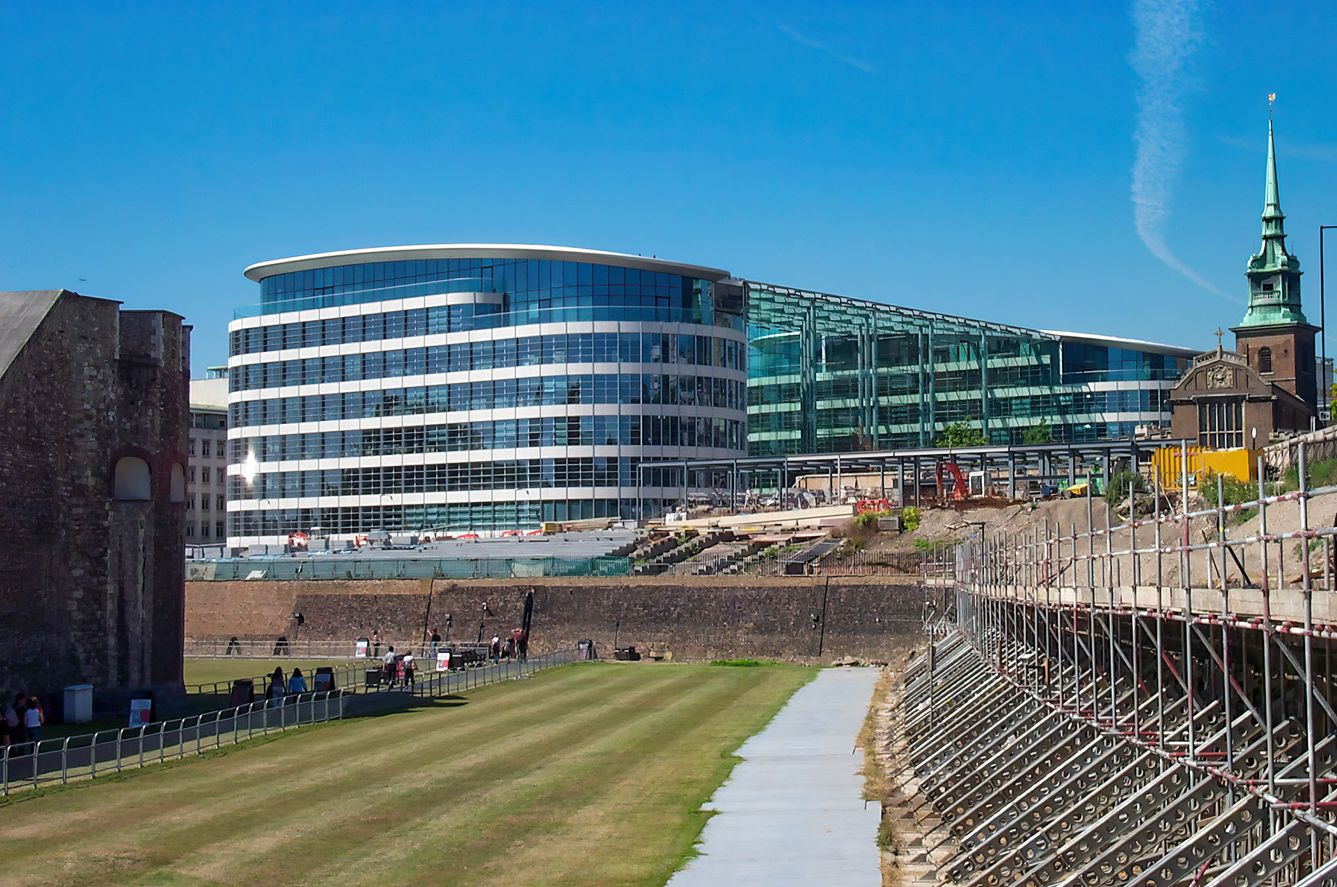 Modern office building next to the Tower of London