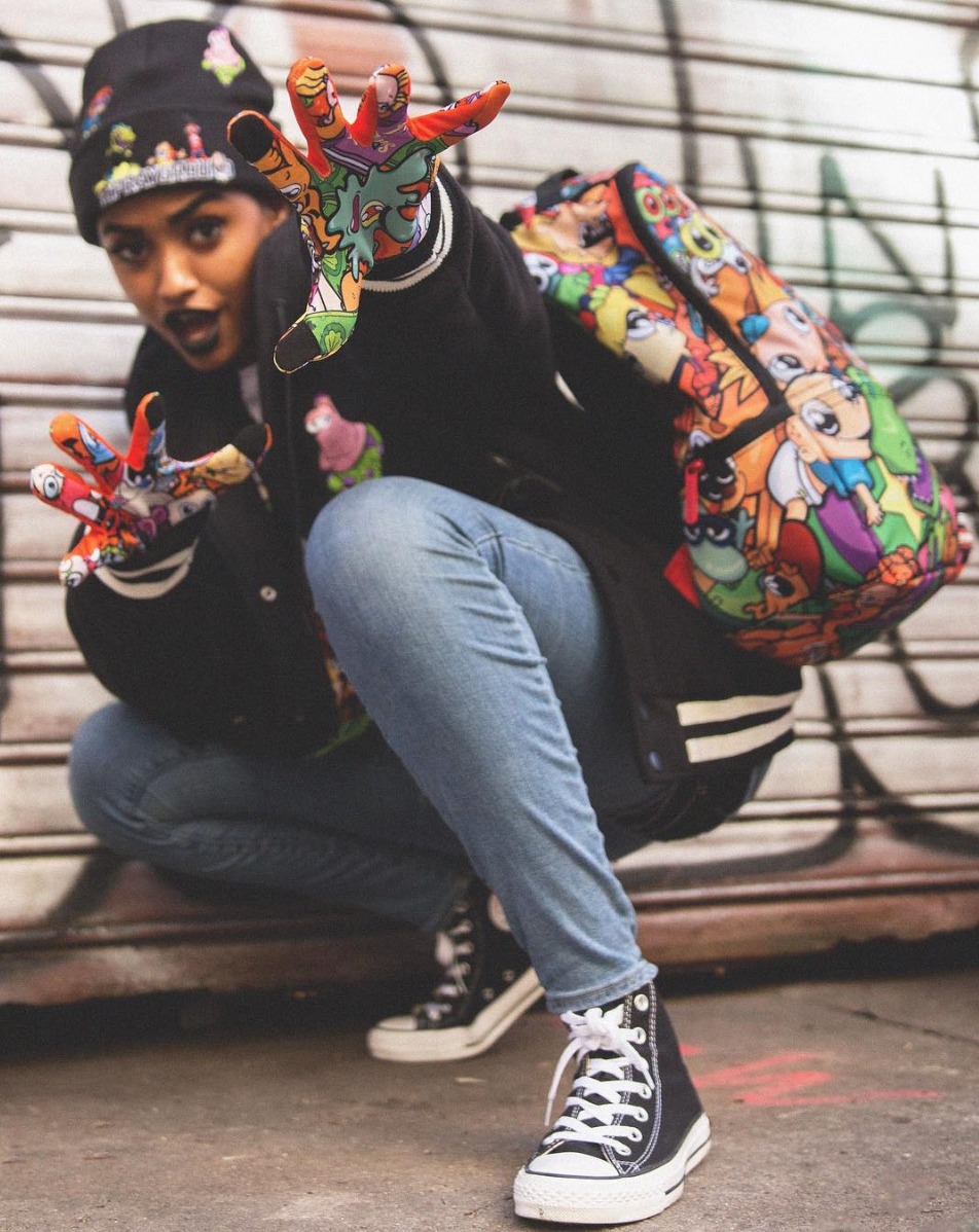 Nickelodeon Collaboration printed gloves